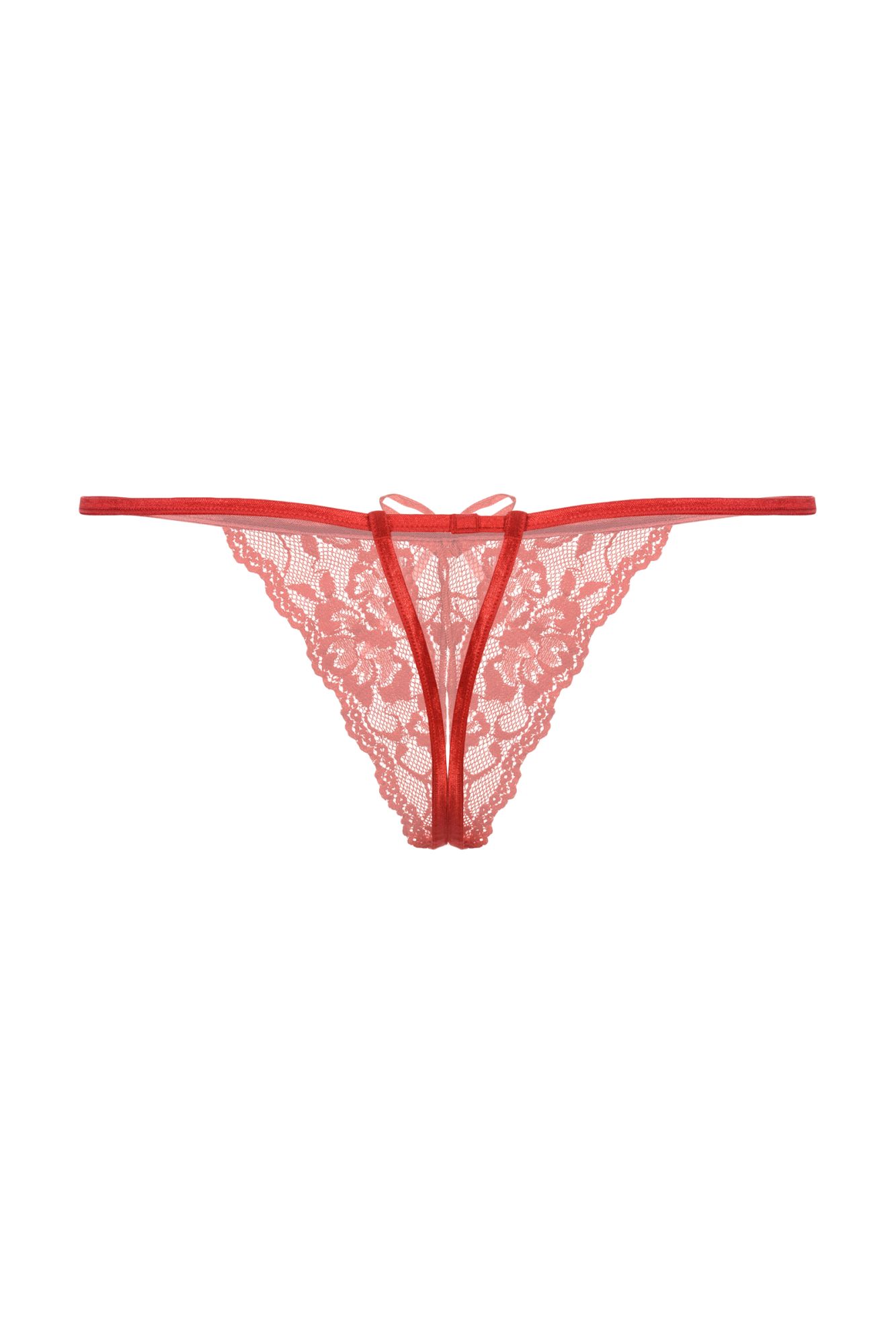 Эротическое стринги открытые кружевные softline collection, красный, s/l в Мурманске