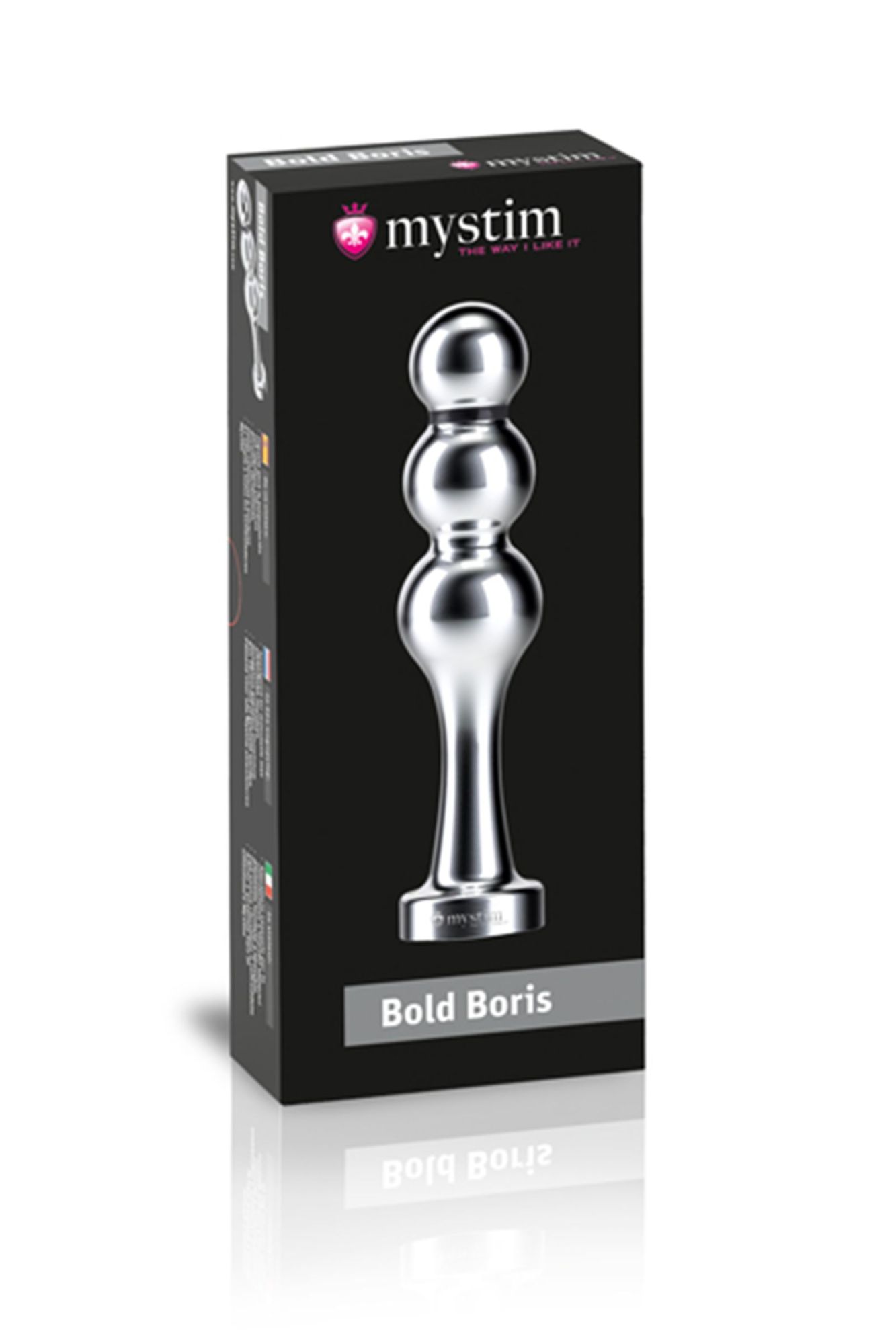 фаллоимитатор mystim bold boris, электростимуляция, хирургическая сталь, серебряный, 14 см в Мурманске