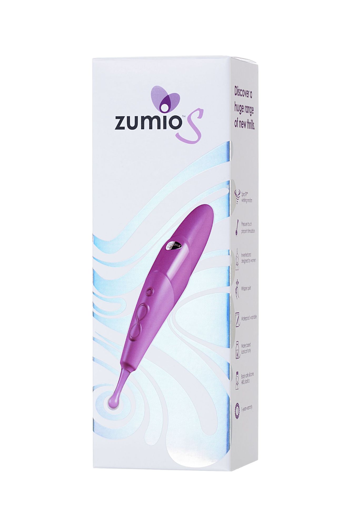 стимулятор клитора с ротацией  zumio s,сиреневый, abs пластик, фиолетовый, 18 см в Мурманске