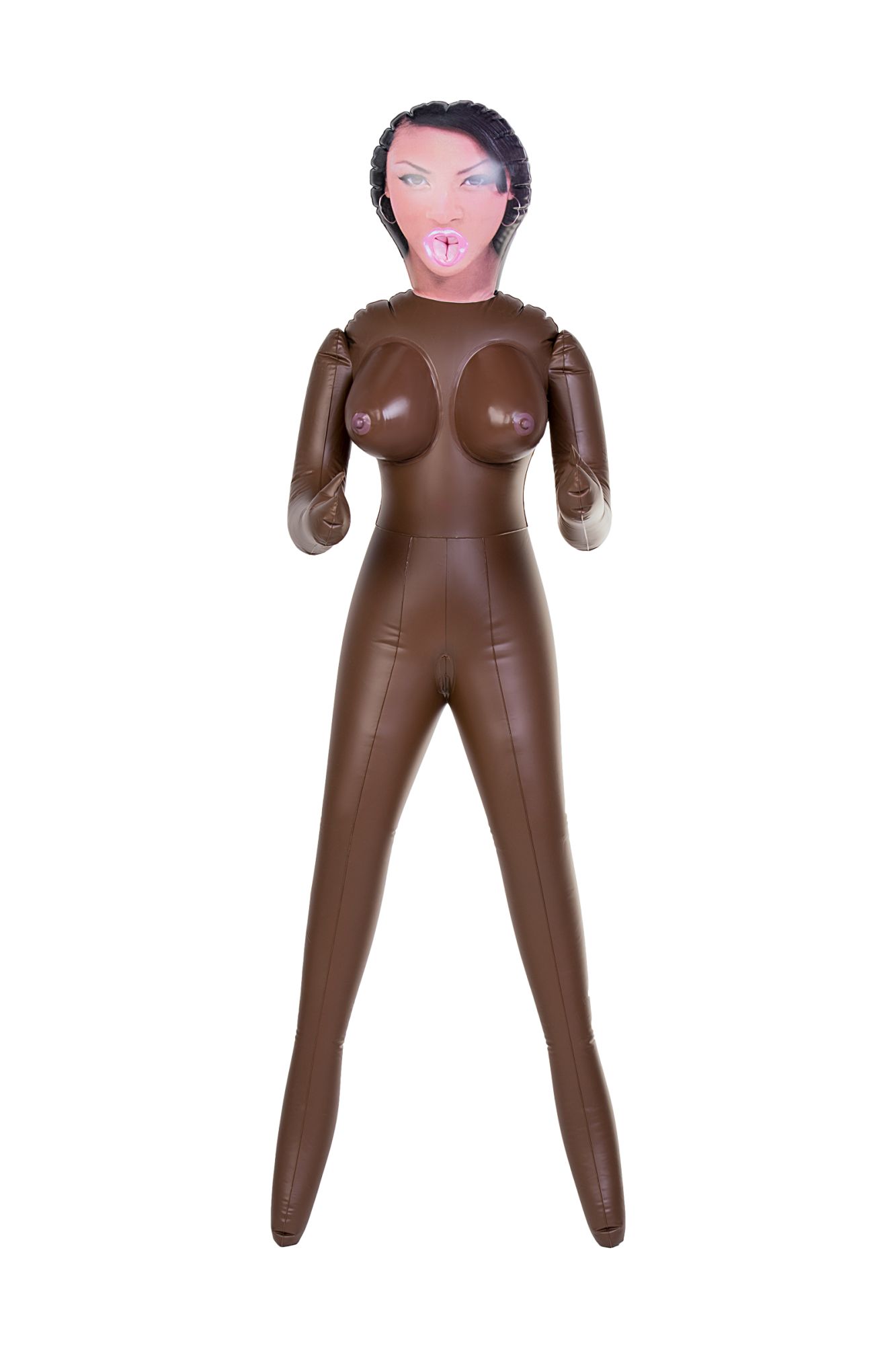 кукла надувная dolls-x by toyfa michelle, негритянка, с тремя отверстиями, 160 см в Мурманске