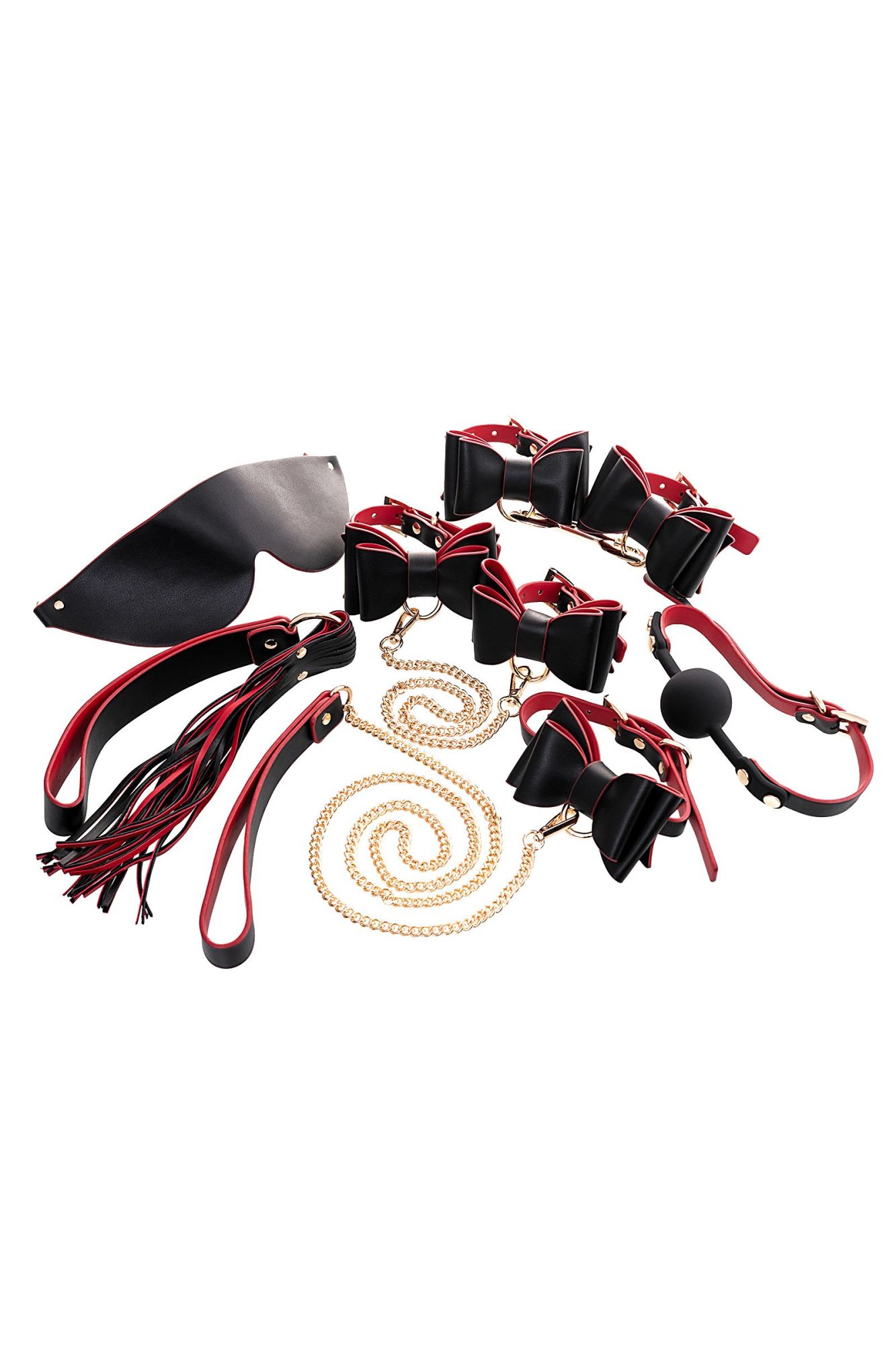 бондажный набор toyfa theatre bow-tie, pu-кожа, черный в Мурманске