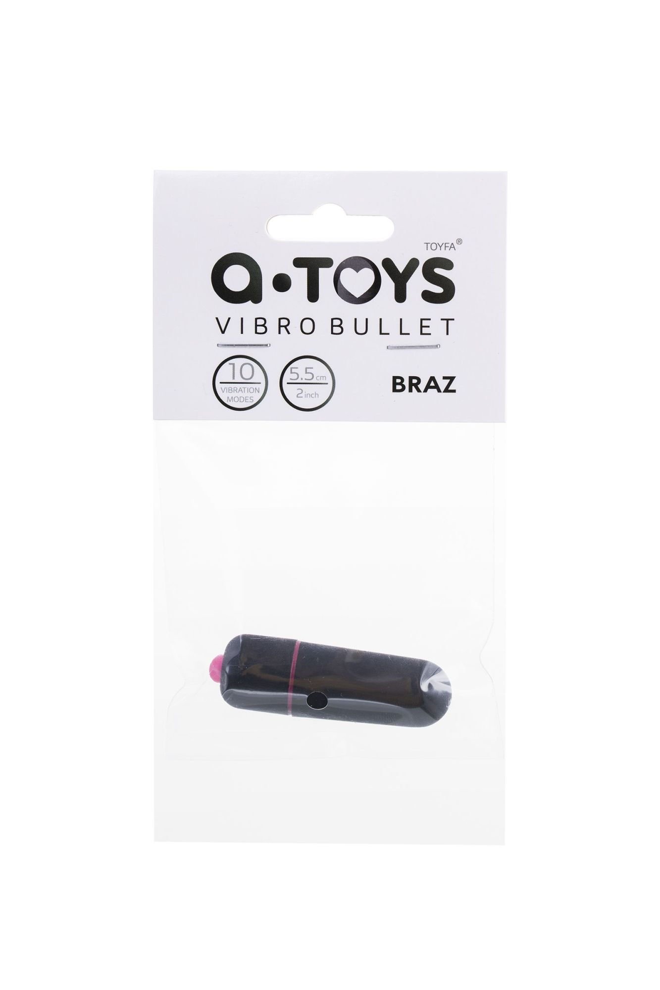 вибропуля a-toys braz abs пластик, черный, 5,5 см, ø 1,7 см в Мурманске