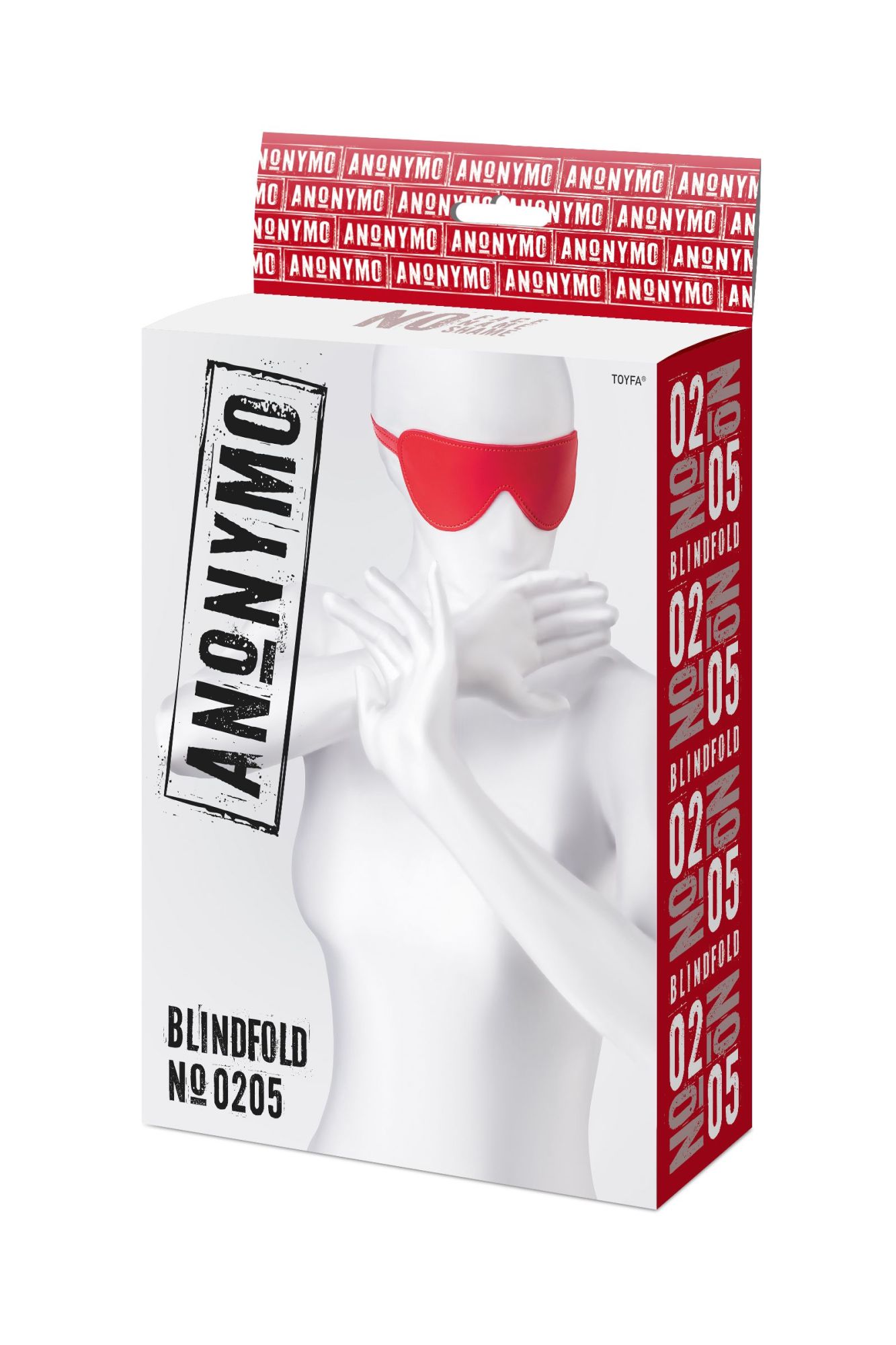 маска anonymo, pu кожа, красная, 65 см в Мурманске