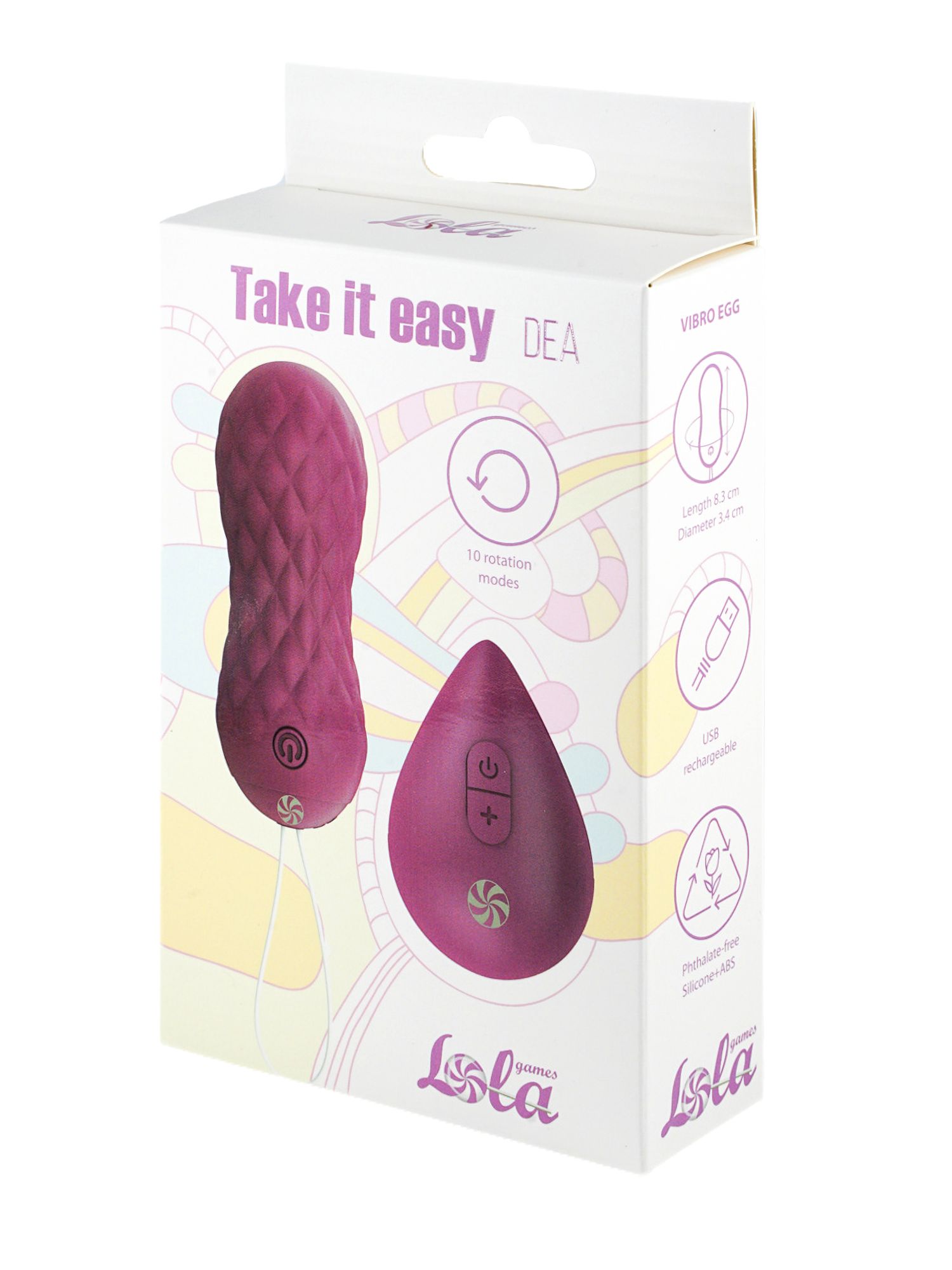 вращающиеся виброшарики на пульте take it easy dea purple 9021-06lola в Мурманске