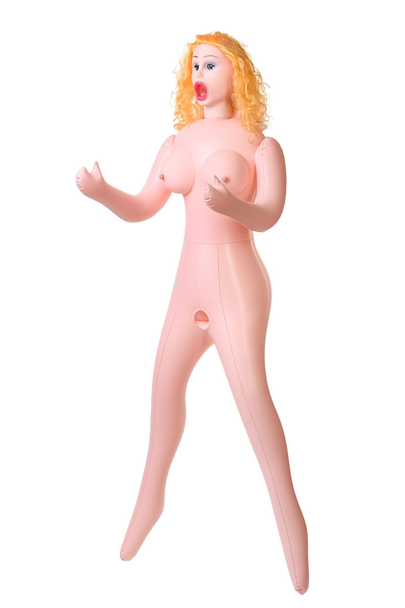 кукла надувная dolls-x by toyfa celine с реалистичной головой, блондинка, с тремя отверстиями в Мурманске