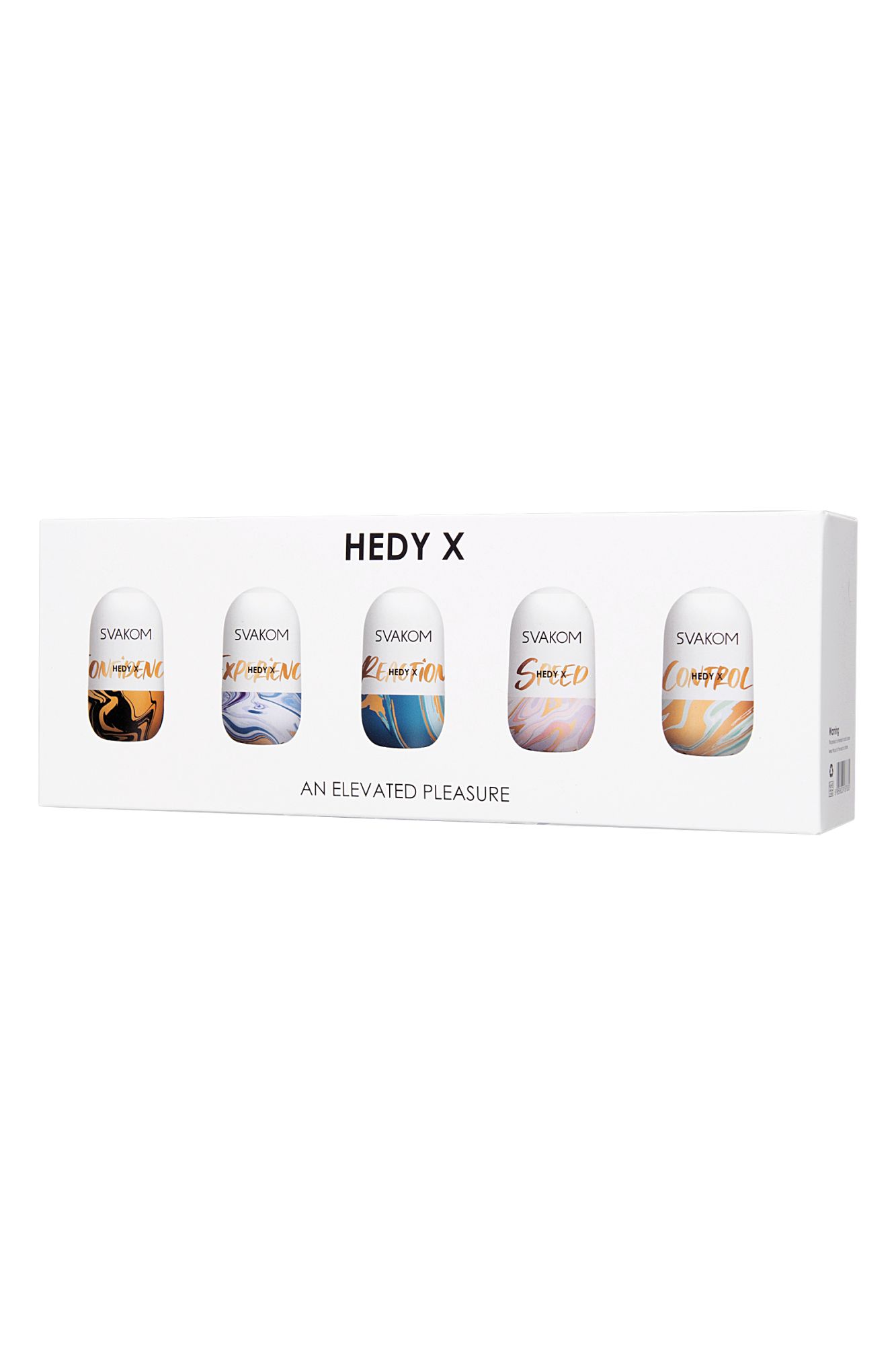 набор мастурбаторов нереалистичных svakom hedy x5 mixed (5 шт.), tpe, белый, 9 см в Мурманске