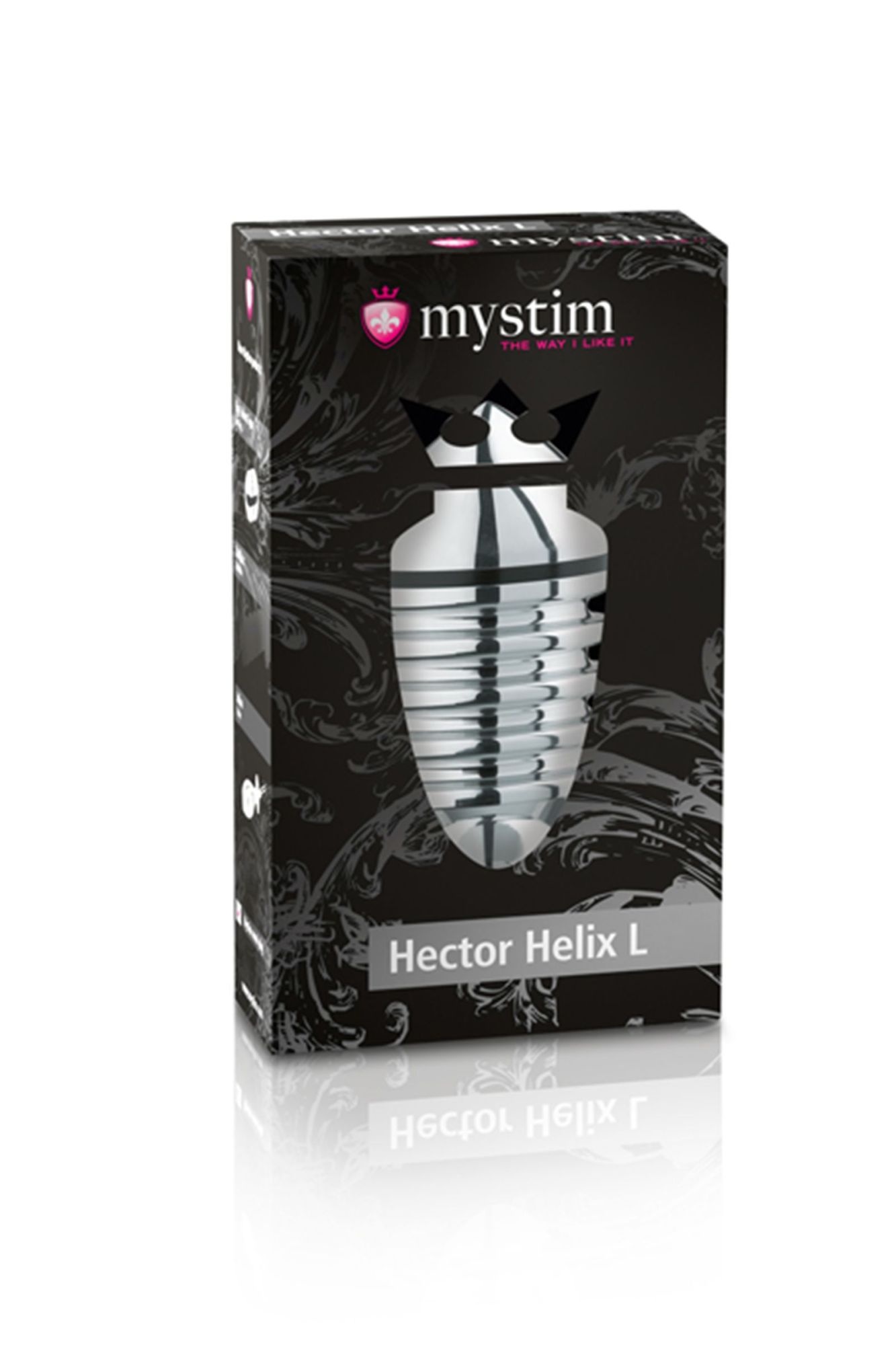 анальная пробка mystim hector helix l, электростимуляция, хирургическая сталь, серебряная, 11,5 см, в Мурманске