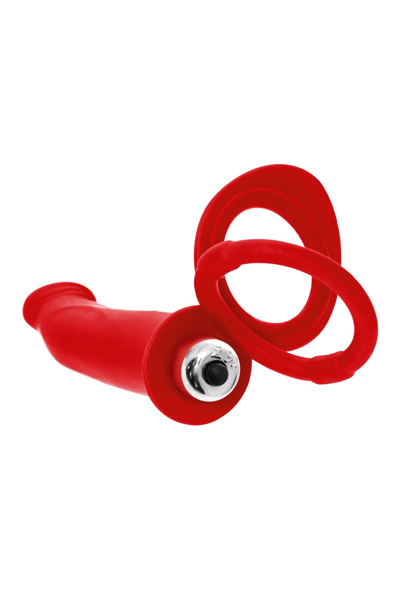 насадка на пенис для двойного проникновения black&red by toyfa, силикон, красная, 19 см в Мурманске