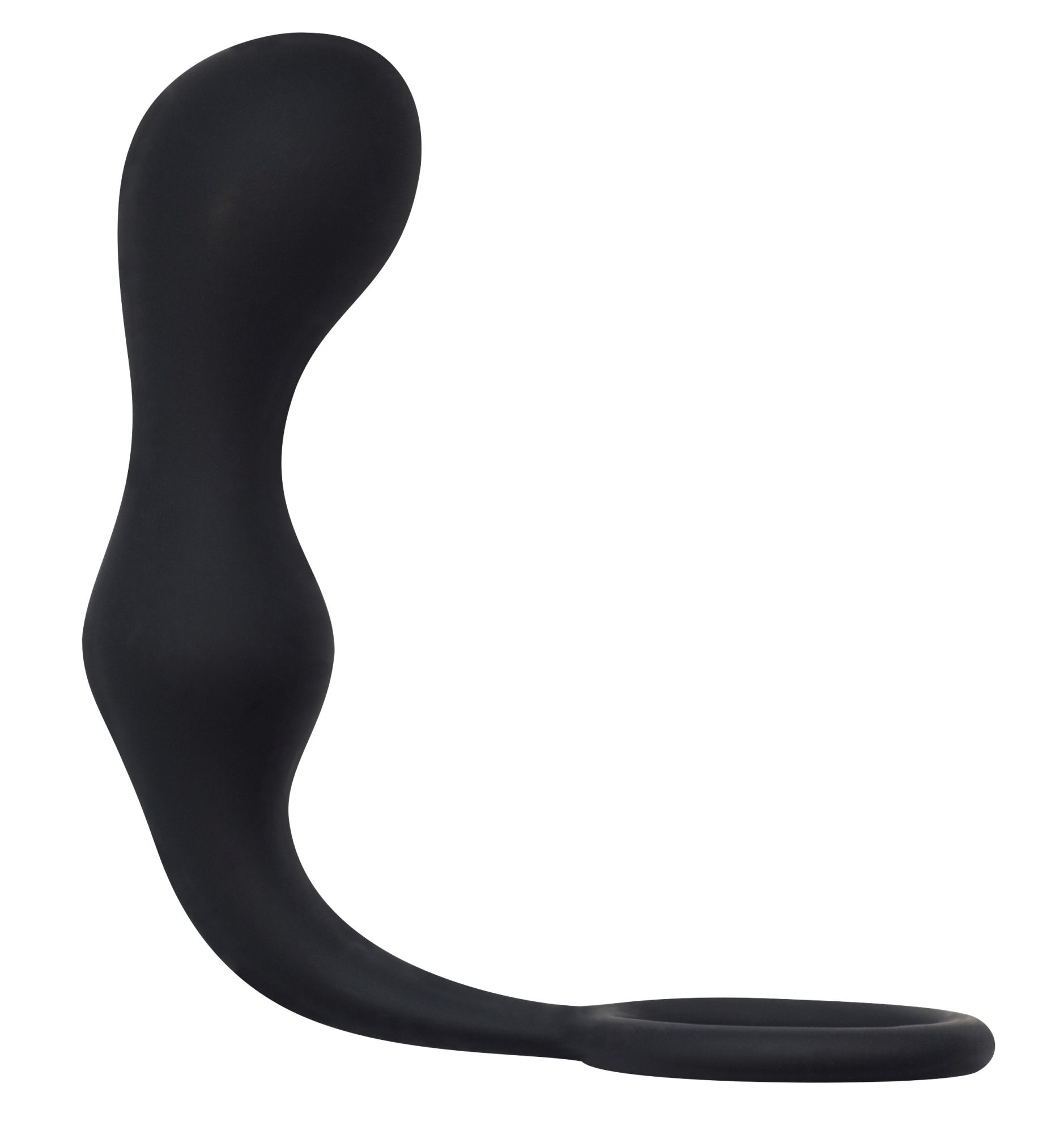 эрекционное кольцо с анальной пробкой double pleasure anal plug black 4217-01lola в Мурманске