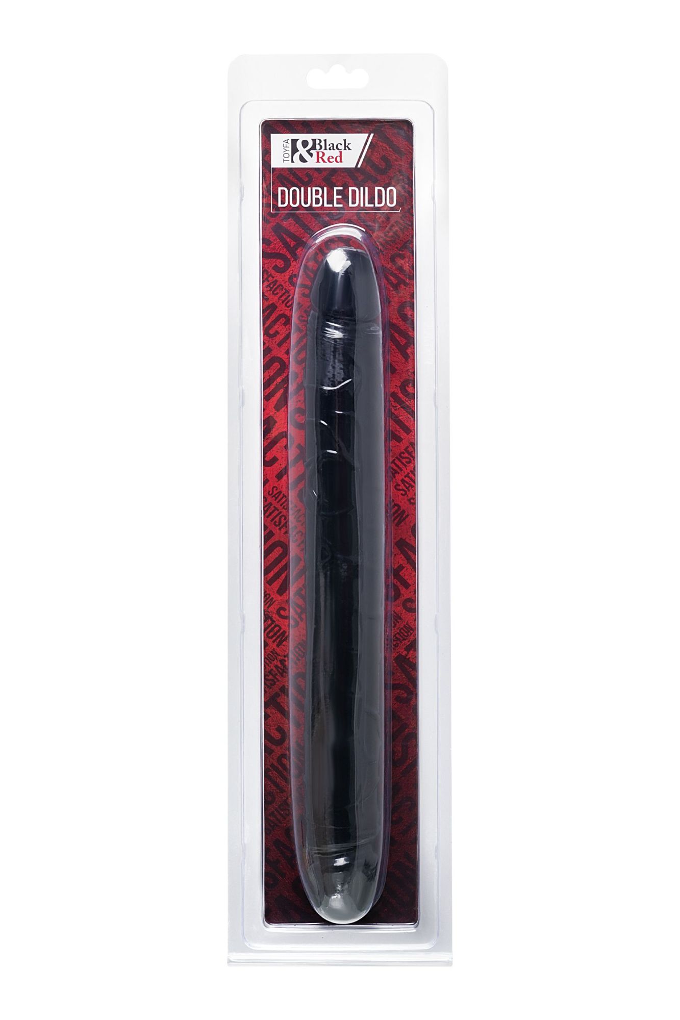 чёрный двусторонний фаллоимитатор toyfa black & red, 31 см в Мурманске