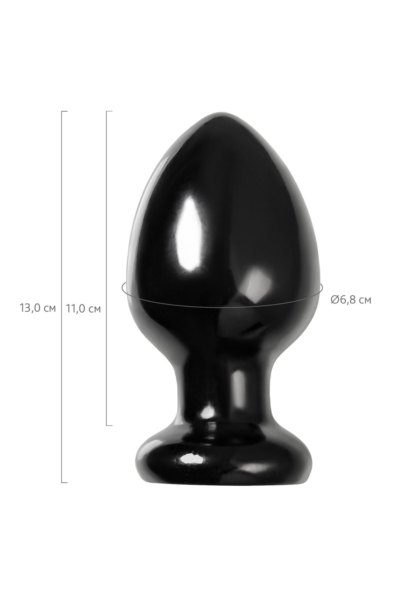 анальная втулка toyfa popo pleasure cetus β, pvc, черная, 13 см, ø 6,8 см в Мурманске