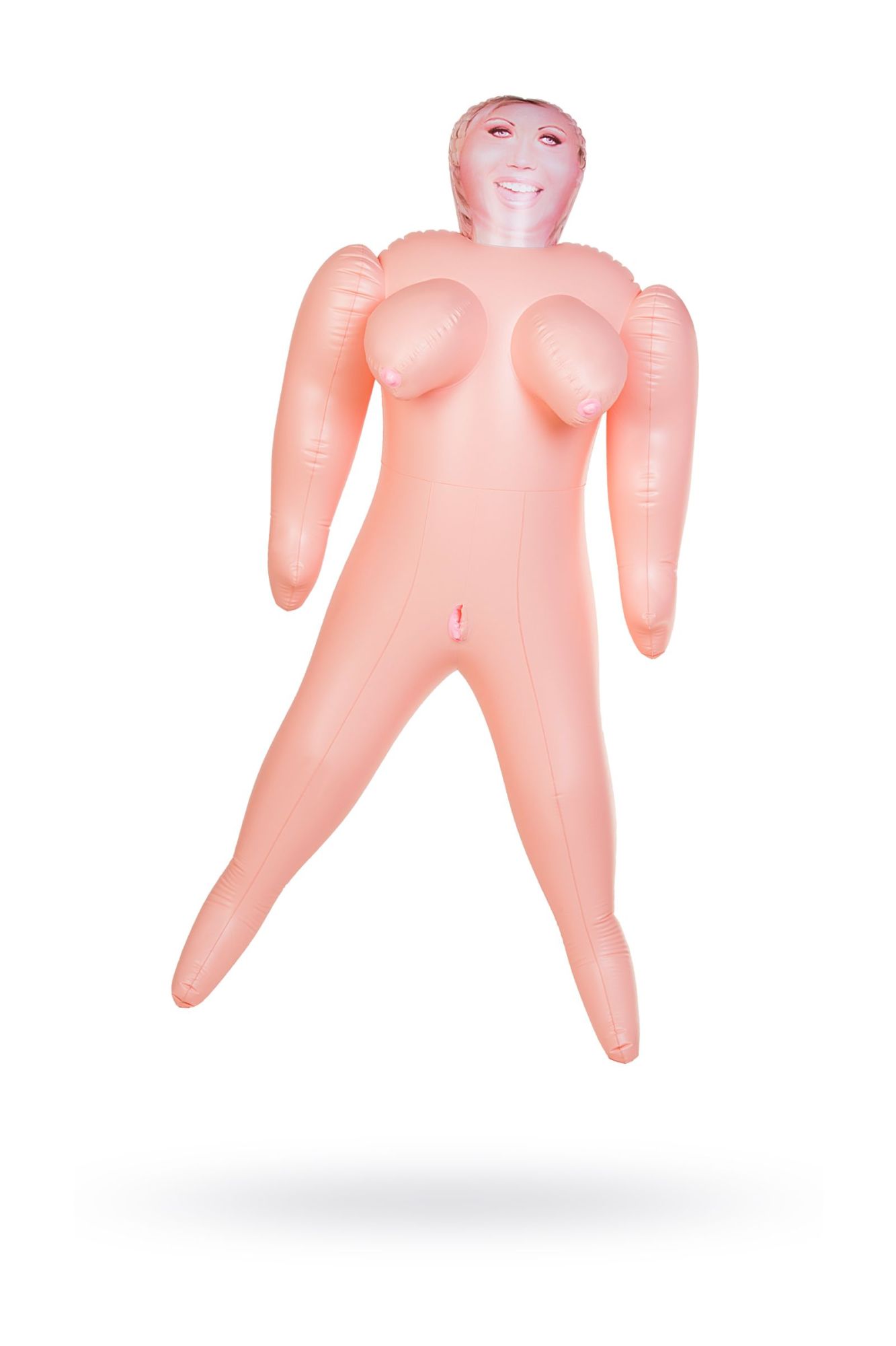 кукла надувная dolls-x by toyfa isabella, толстушка, с двумя отверстиями, блондинка, 160 см в Мурманске