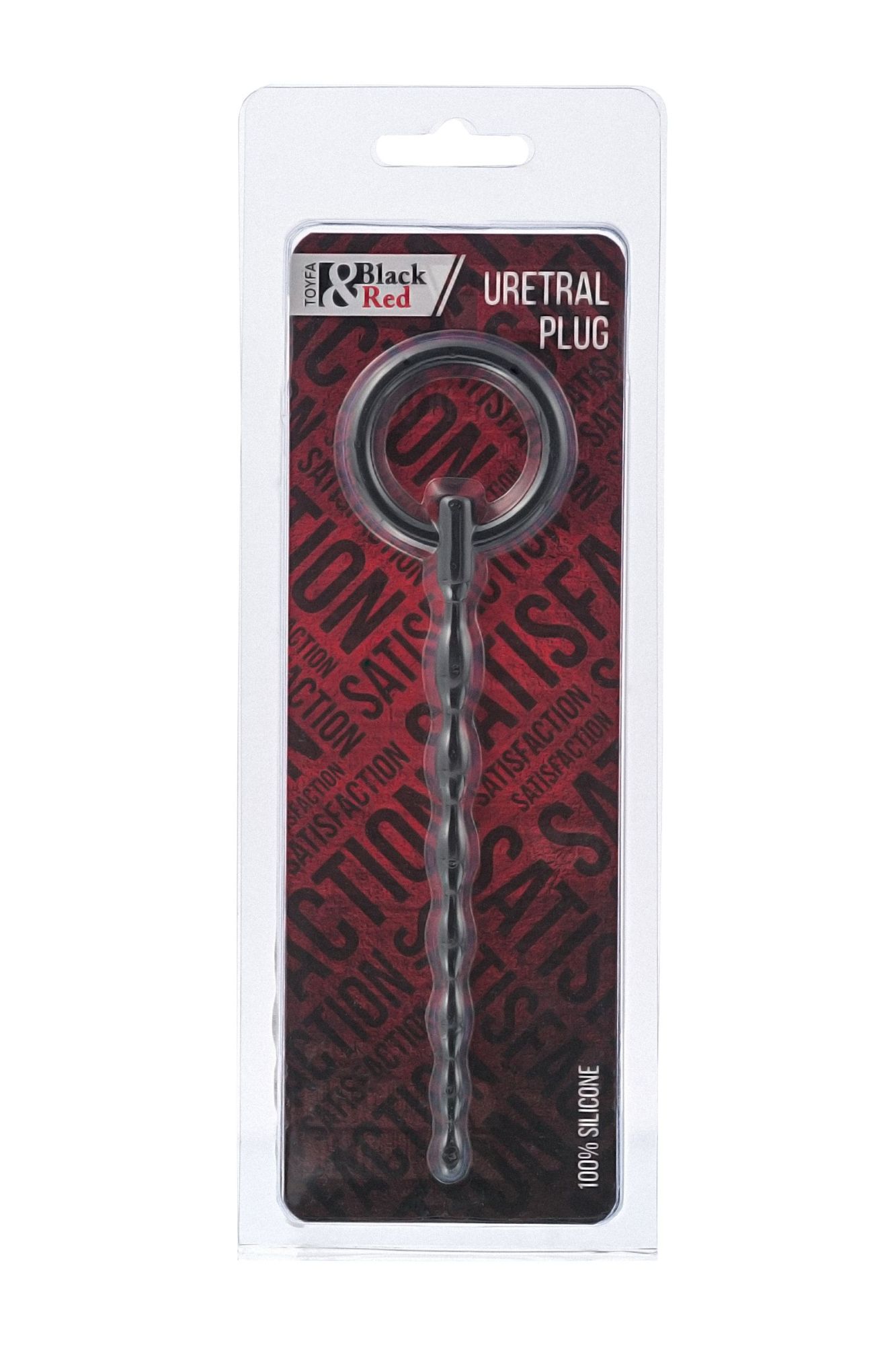 уретральный плаг black & red by toyfa, силикон, чёрный, 16 см в Мурманске