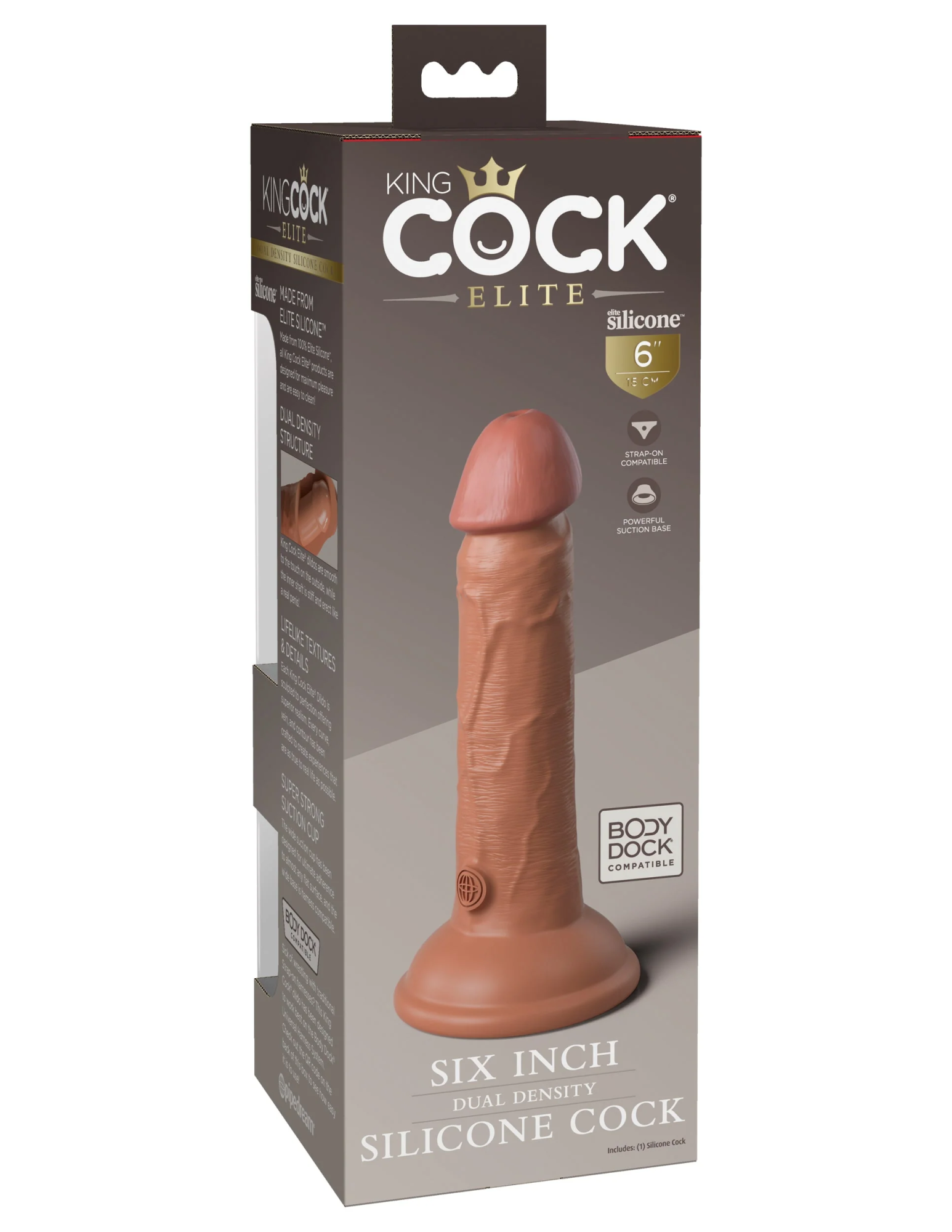 фаллоимитатор kc elite 6" dual density silicone dong- tan pipedream 577022pd в Мурманске
