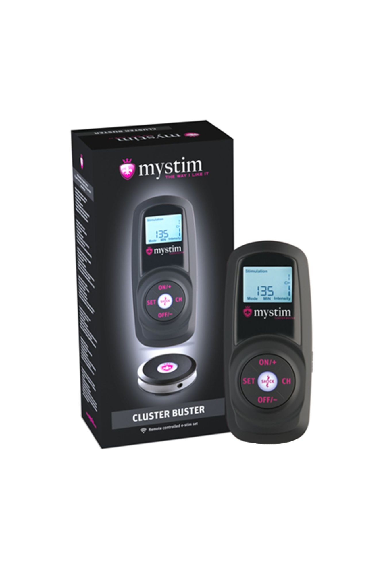 источник импульсов mystim cluster buster, пульт ду, digital, 12 программ, черный в Мурманске