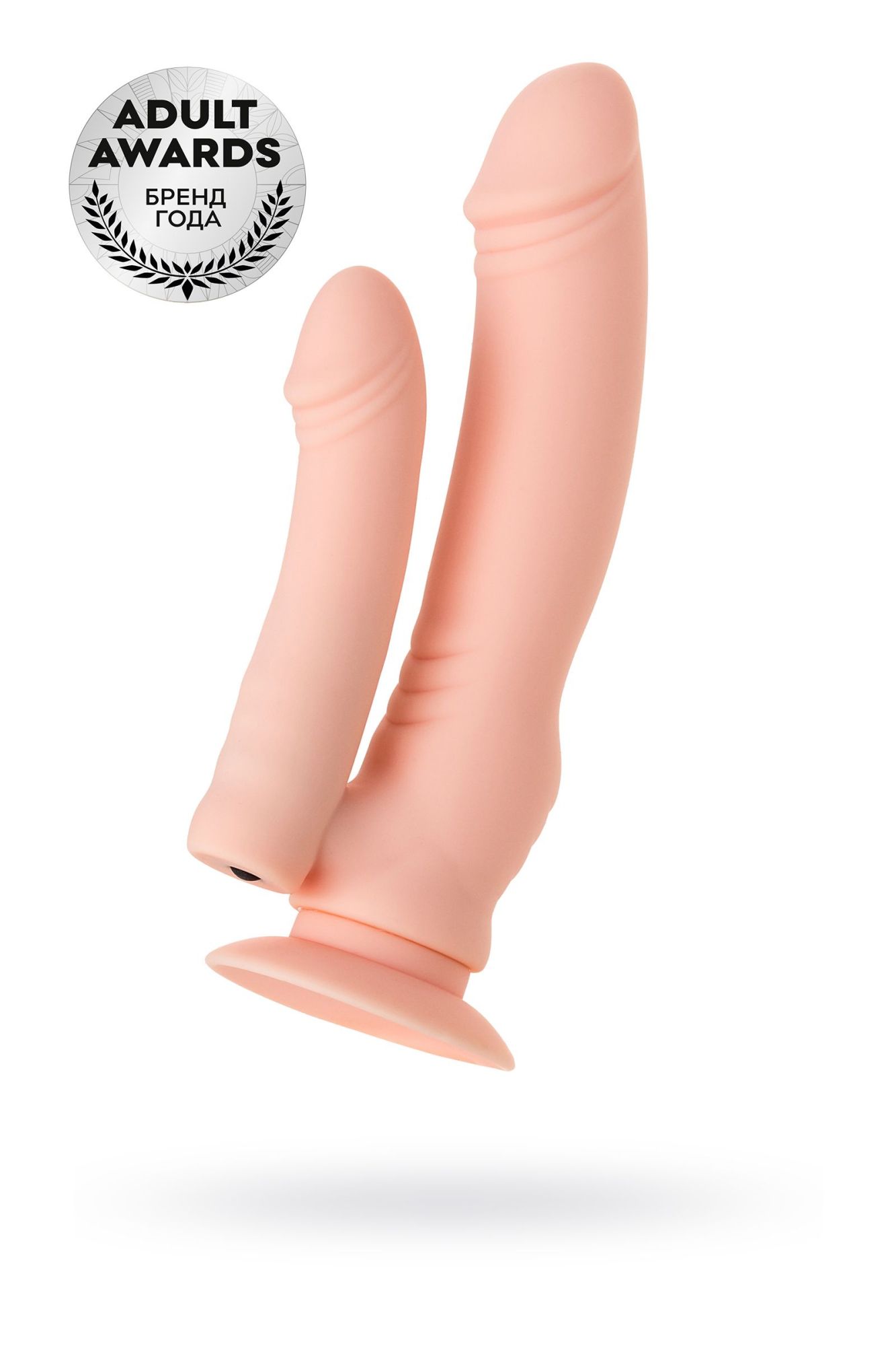 реалистичный фаллоимитатор a-toys by toyfa twint, силикон, телесный, 19,5 см в Мурманске