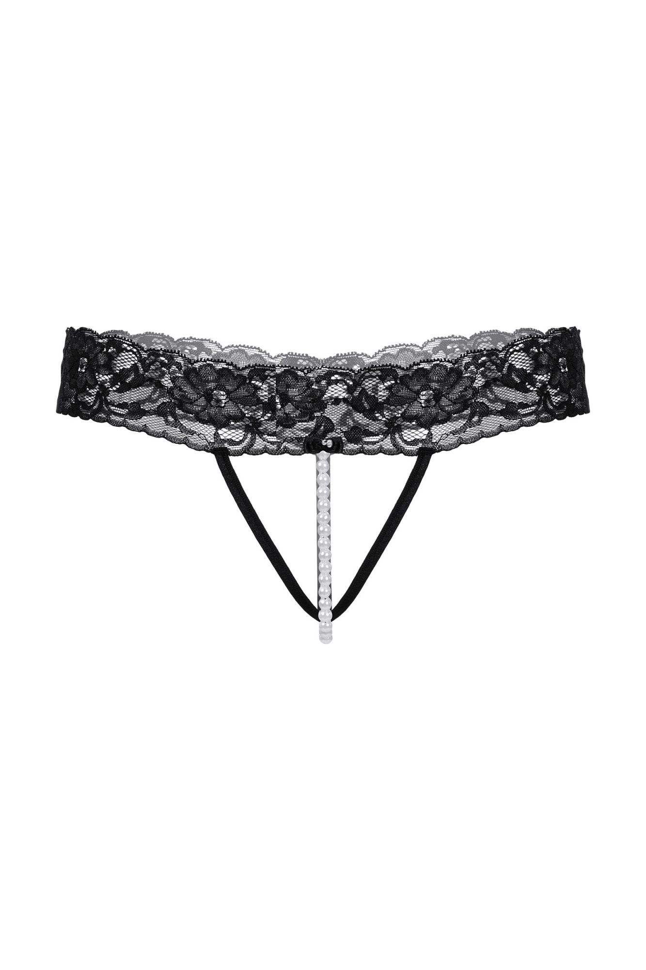 Эротическое стринги с ниткой из бусин softline collection, черный, m/l в Мурманске