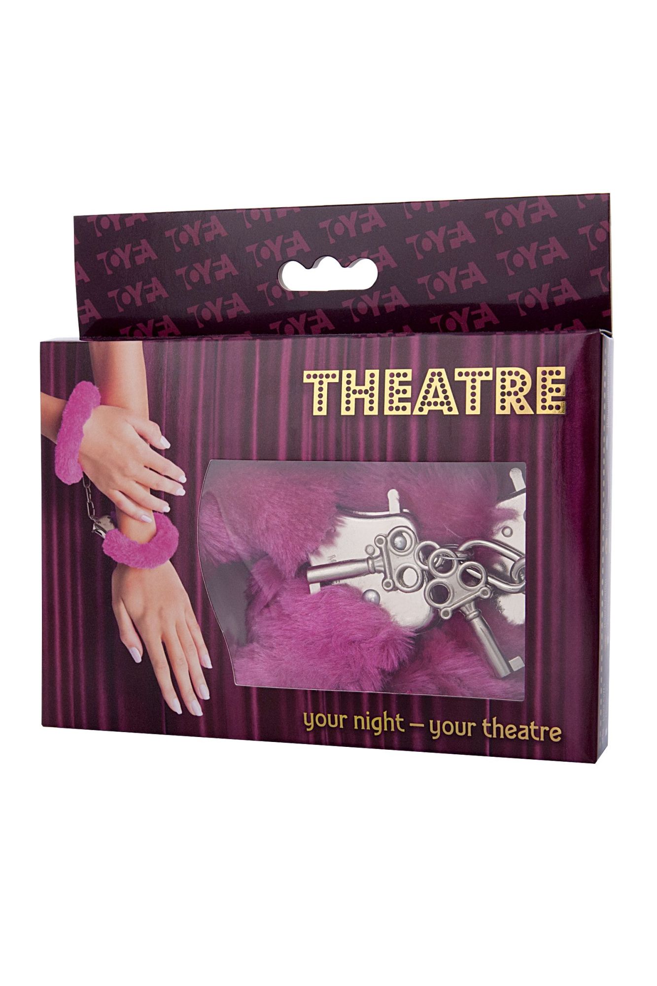 наручники toyfa theatre, меховые, розовые, 28 см в Мурманске