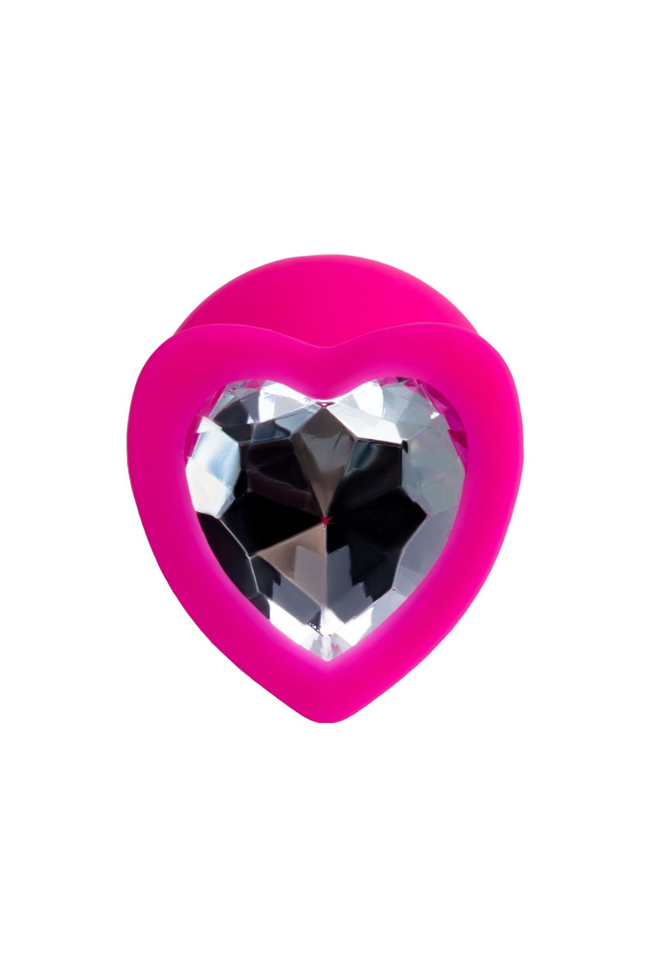 анальная втулка todo by toyfa diamond heart, силикон, розовая, 8 см, ø 3 см в Мурманске