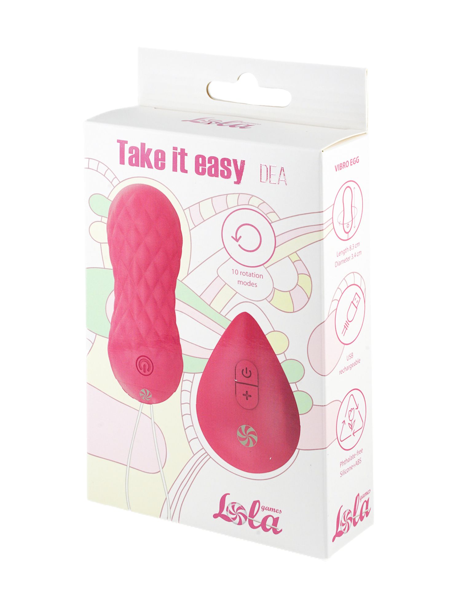 вращающиеся виброшарики на пульте take it easy dea pink 9021-04lola в Мурманске