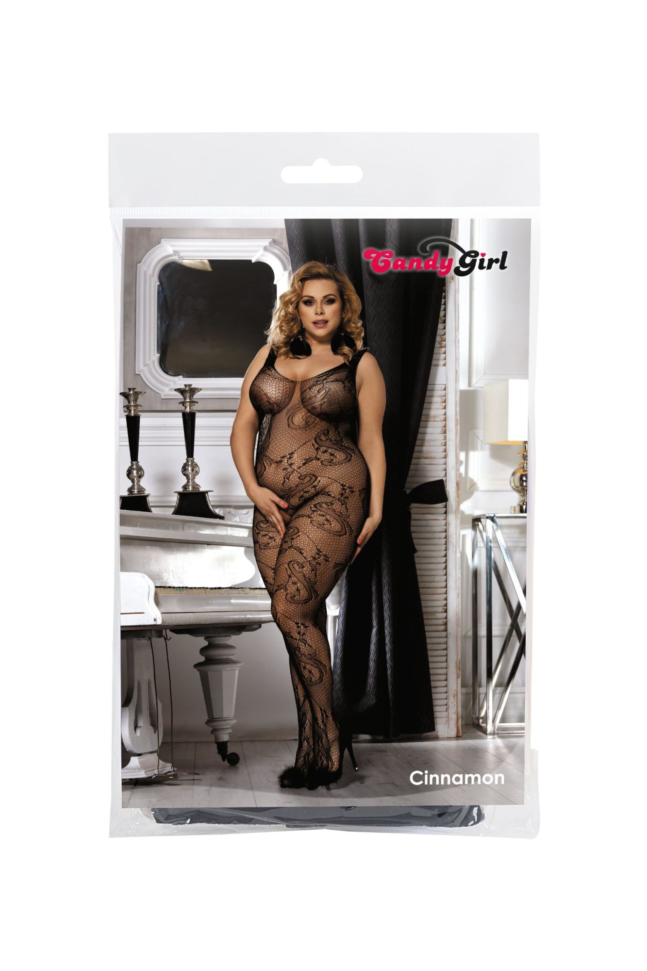 Эротическое костюм-сетка candy girl cinnamon черный, 2xl в Мурманске