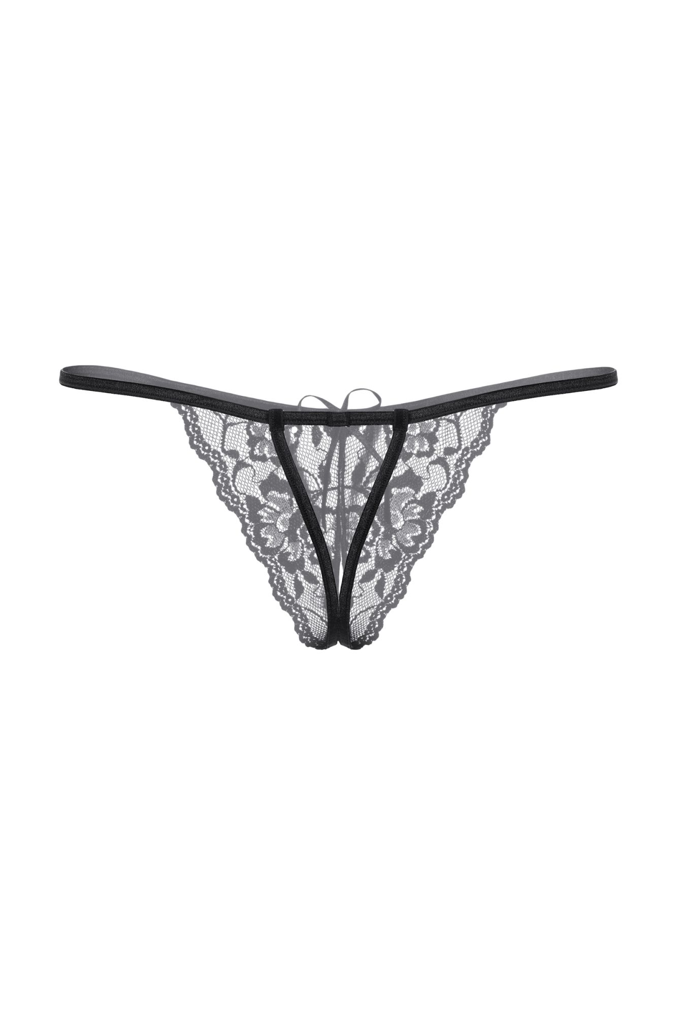 Эротическое стринги открытые кружевные softline collection, черный, s/l в Мурманске