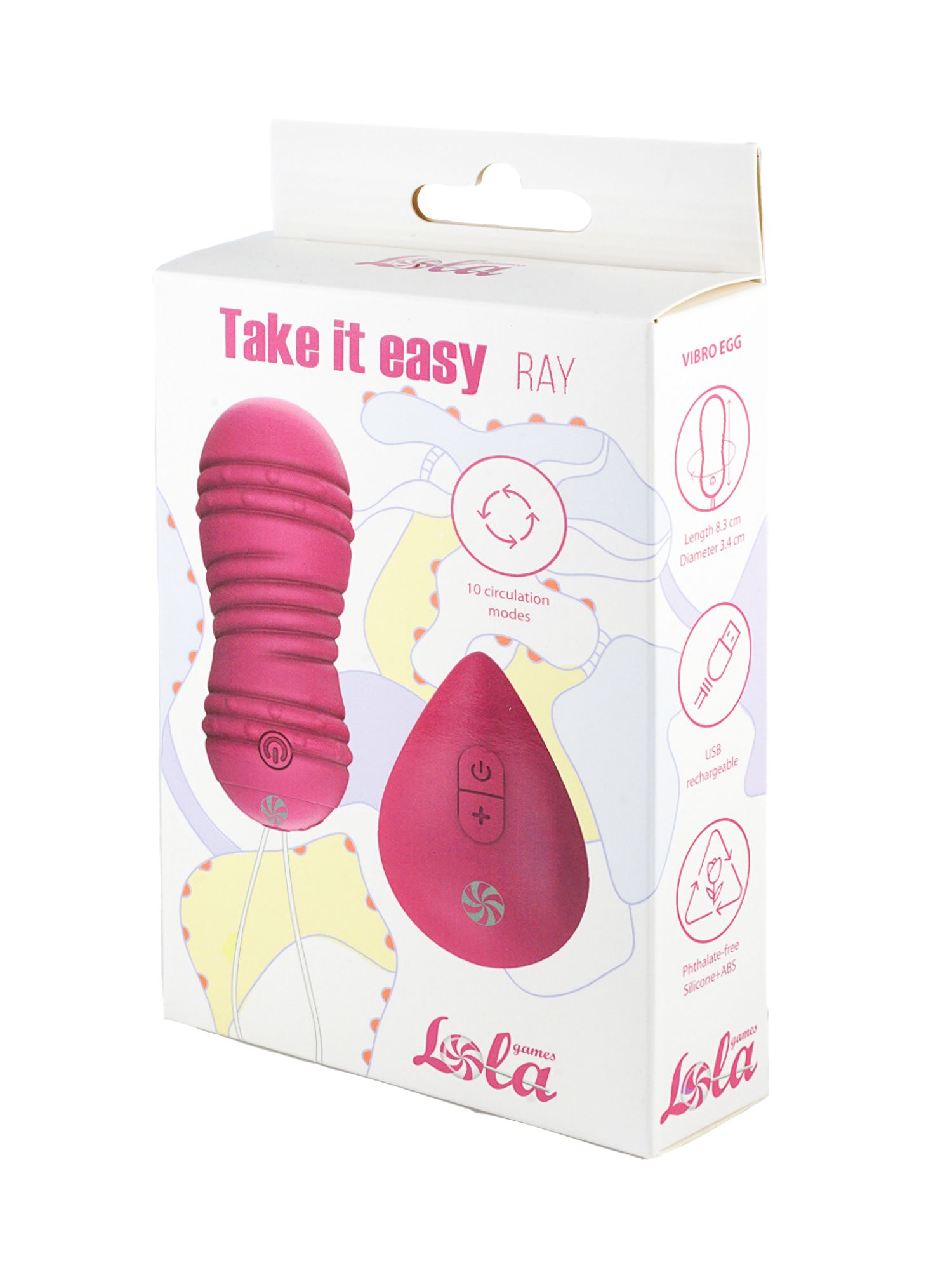 виброшарики с циркуляцией на пульте управления take it easy ray pink 9021-10lola в Мурманске