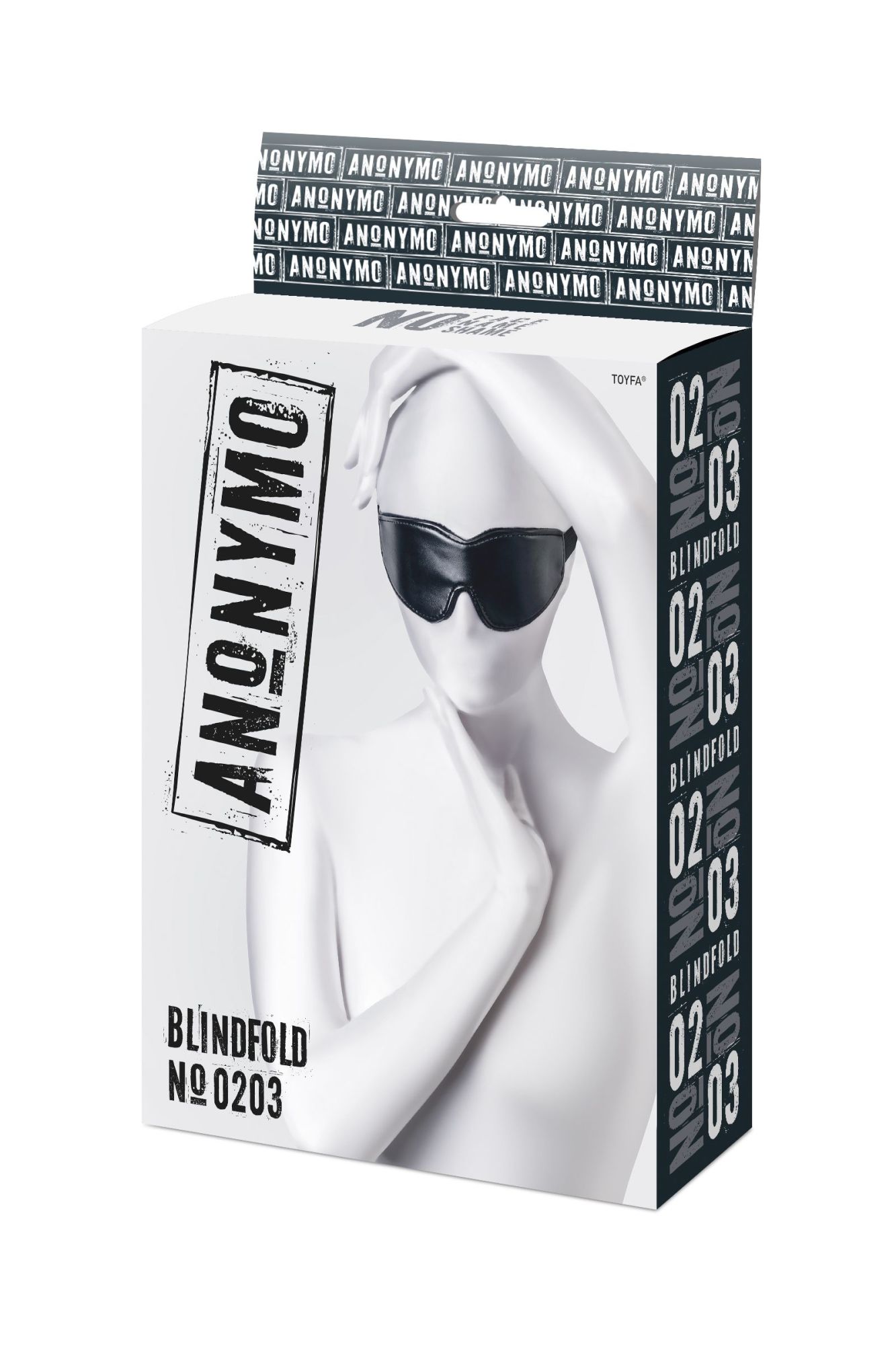 маска anonymo, pu кожа, черная, 26,5 см в Мурманске