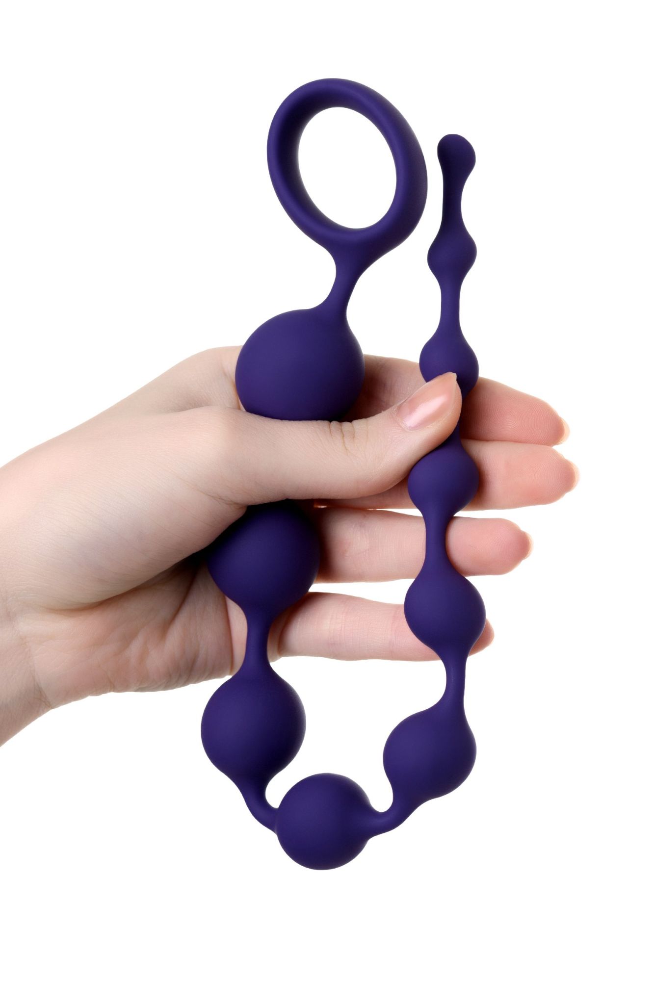 анальная цепочка todo by toyfa grape, силикон, фиолетовая, 35 см, ø 2,7 см в Мурманске