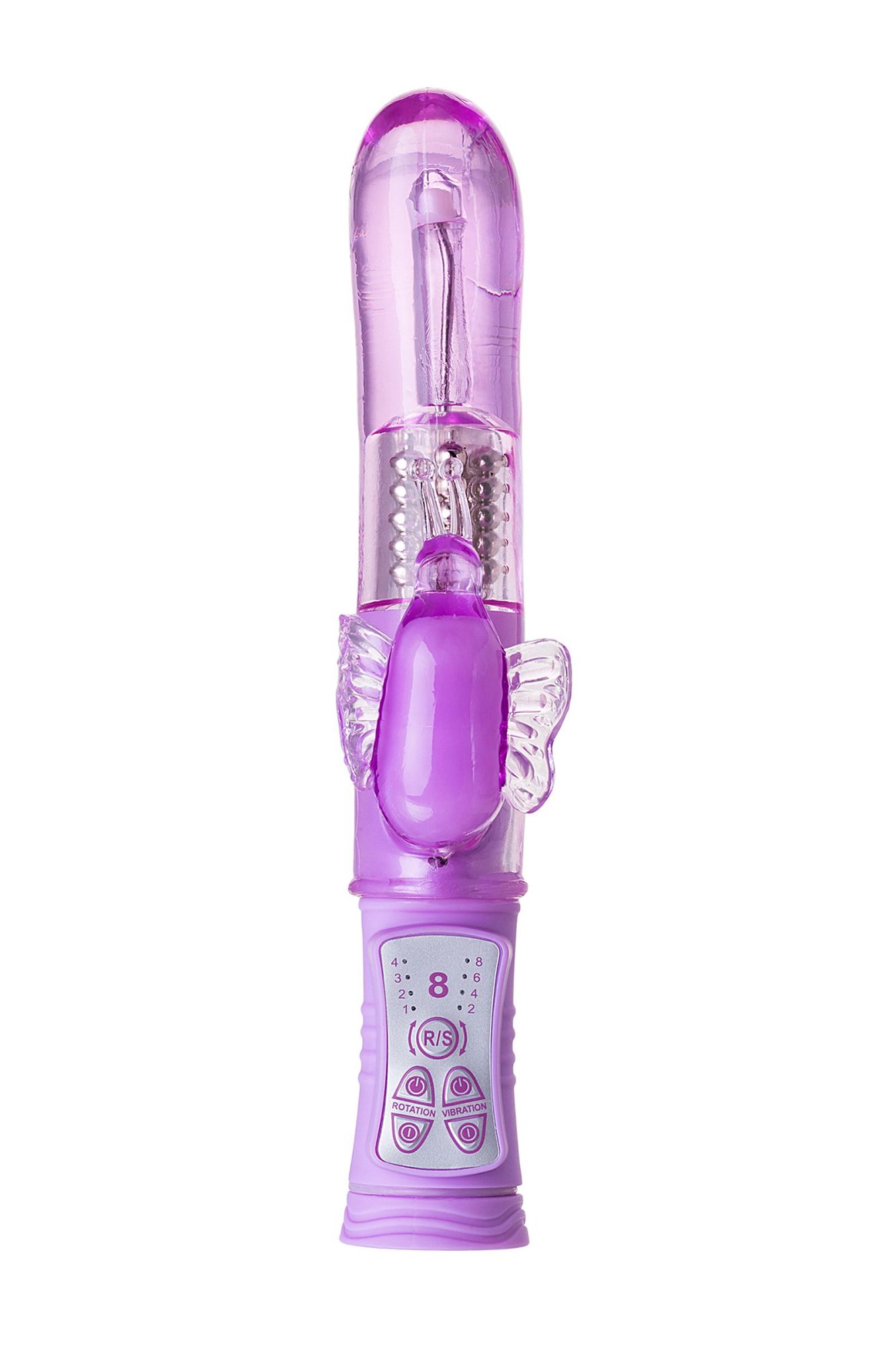 вибратор с клиторальным стимулятором toyfa a-toys high-tech fantasy, tpe, фиолетовый, 22,4 см в Мурманске