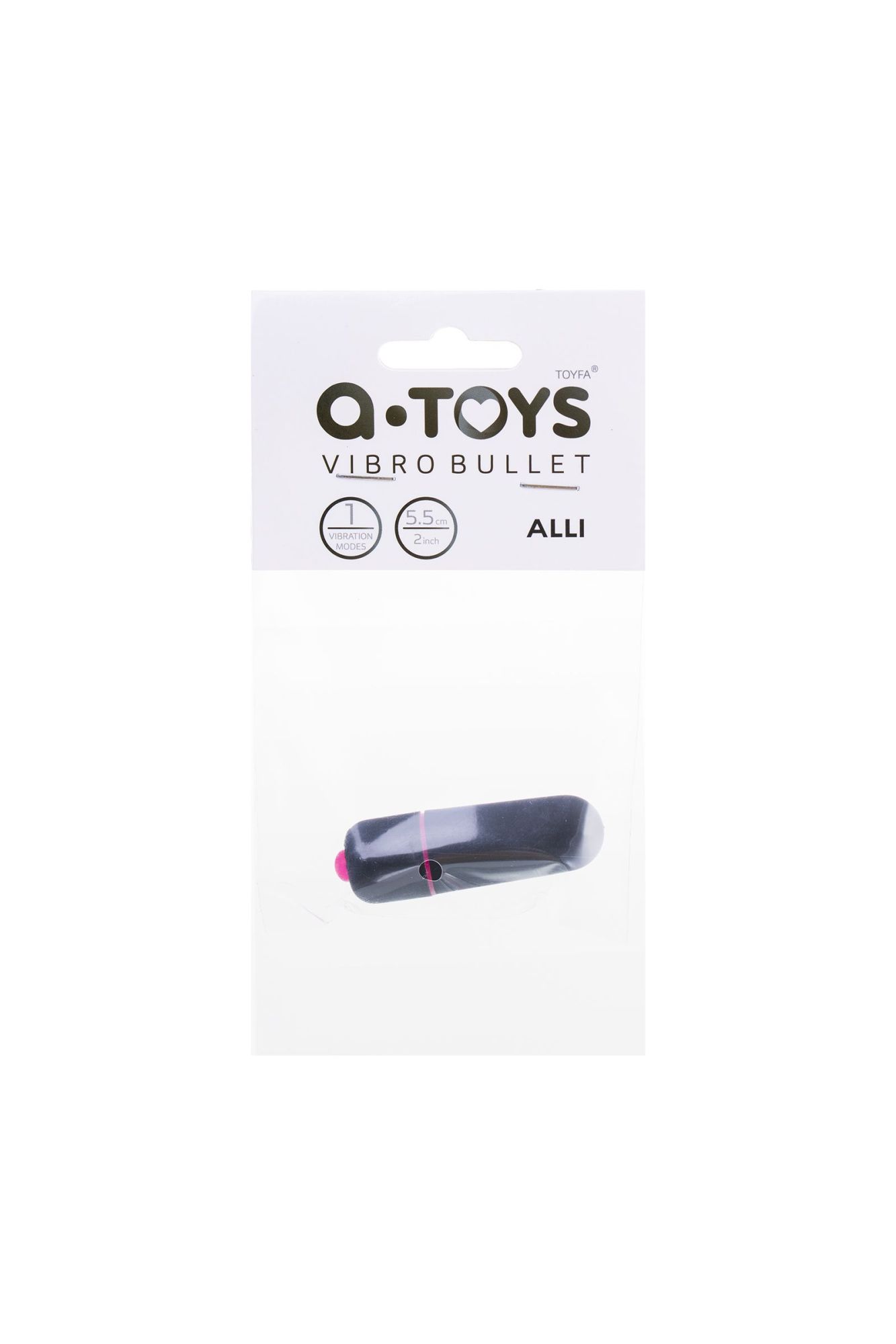 вибропуля a-toys alli abs пластик, черный, 5,5 см, ø 1,7 см в Мурманске