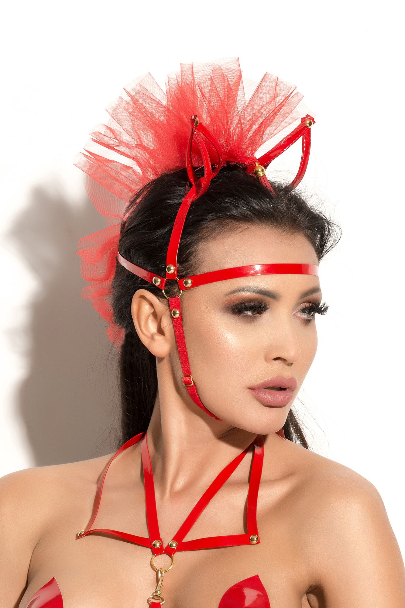 маска с ушками me seduce queen of hearts allure, красная, os в Мурманске