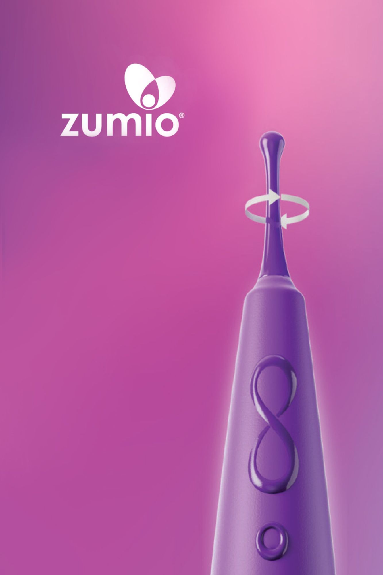 стимулятор клитора с ротацией  zumio s,сиреневый, abs пластик, фиолетовый, 18 см в Мурманске