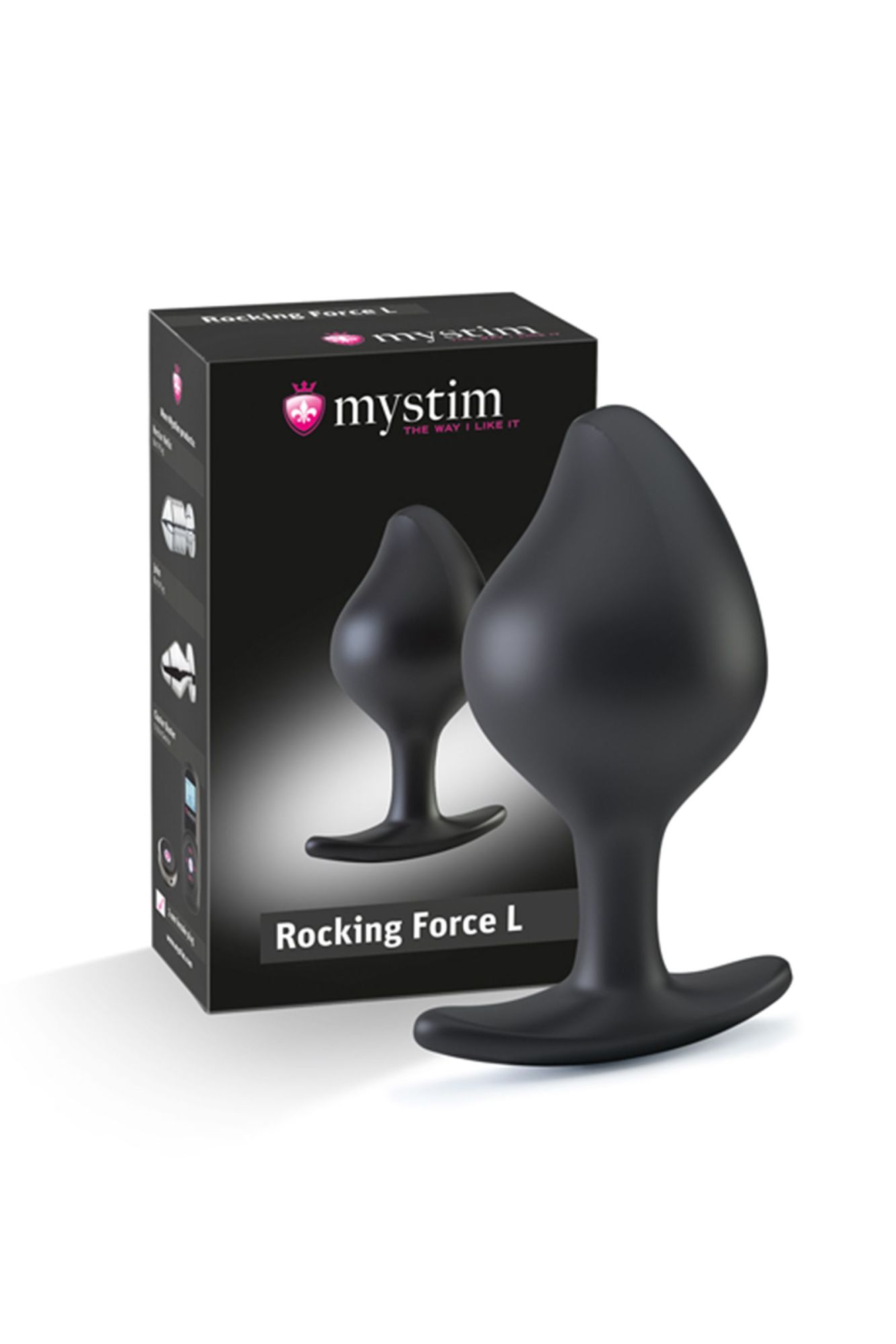 анальная пробка mystimrocking force l, электростимуляция, силикон, черная, ø 4,7 см в Мурманске