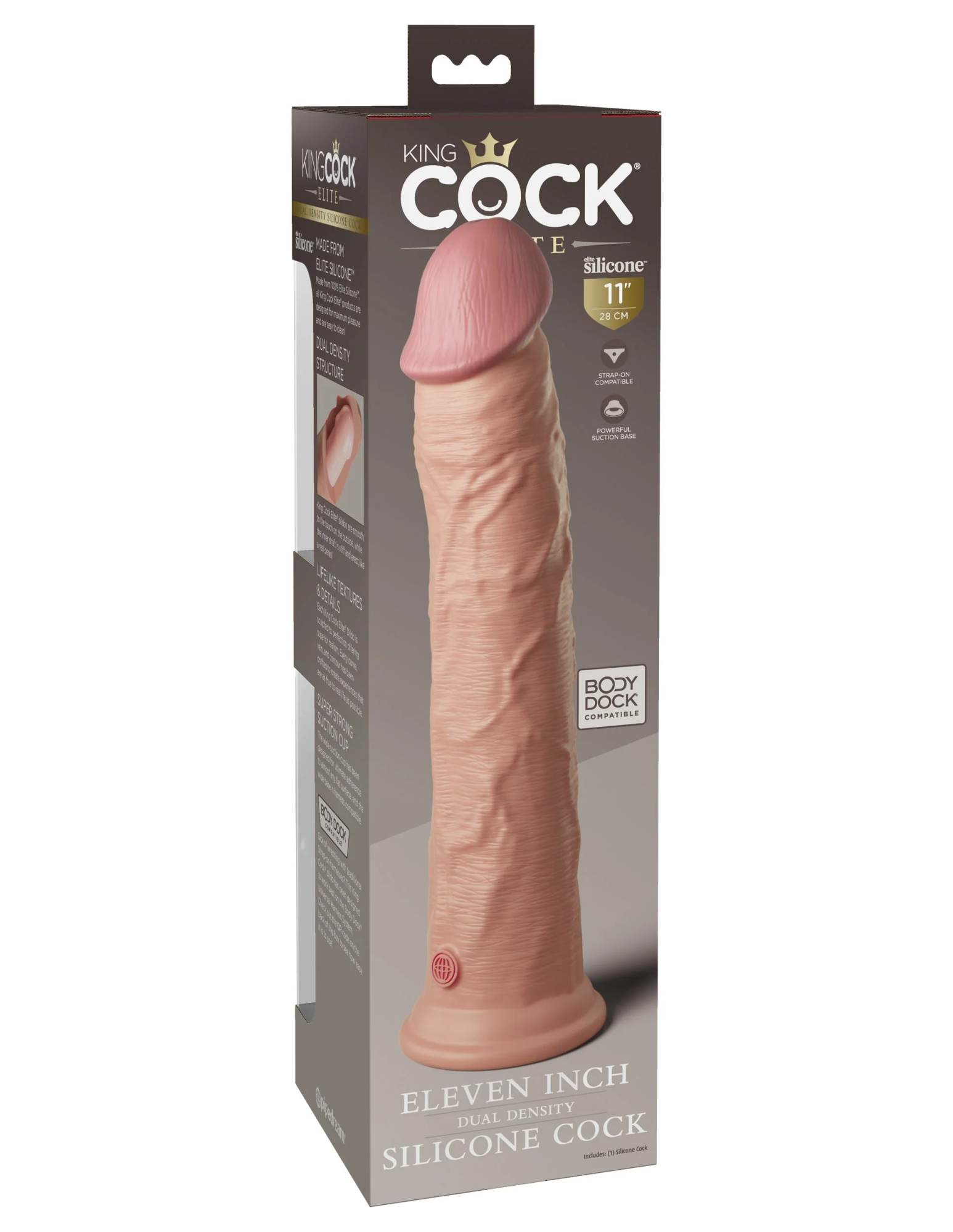 фаллоимитатор kc elite 11" dual density silicone dong - light pipedream 577521pd в Мурманске