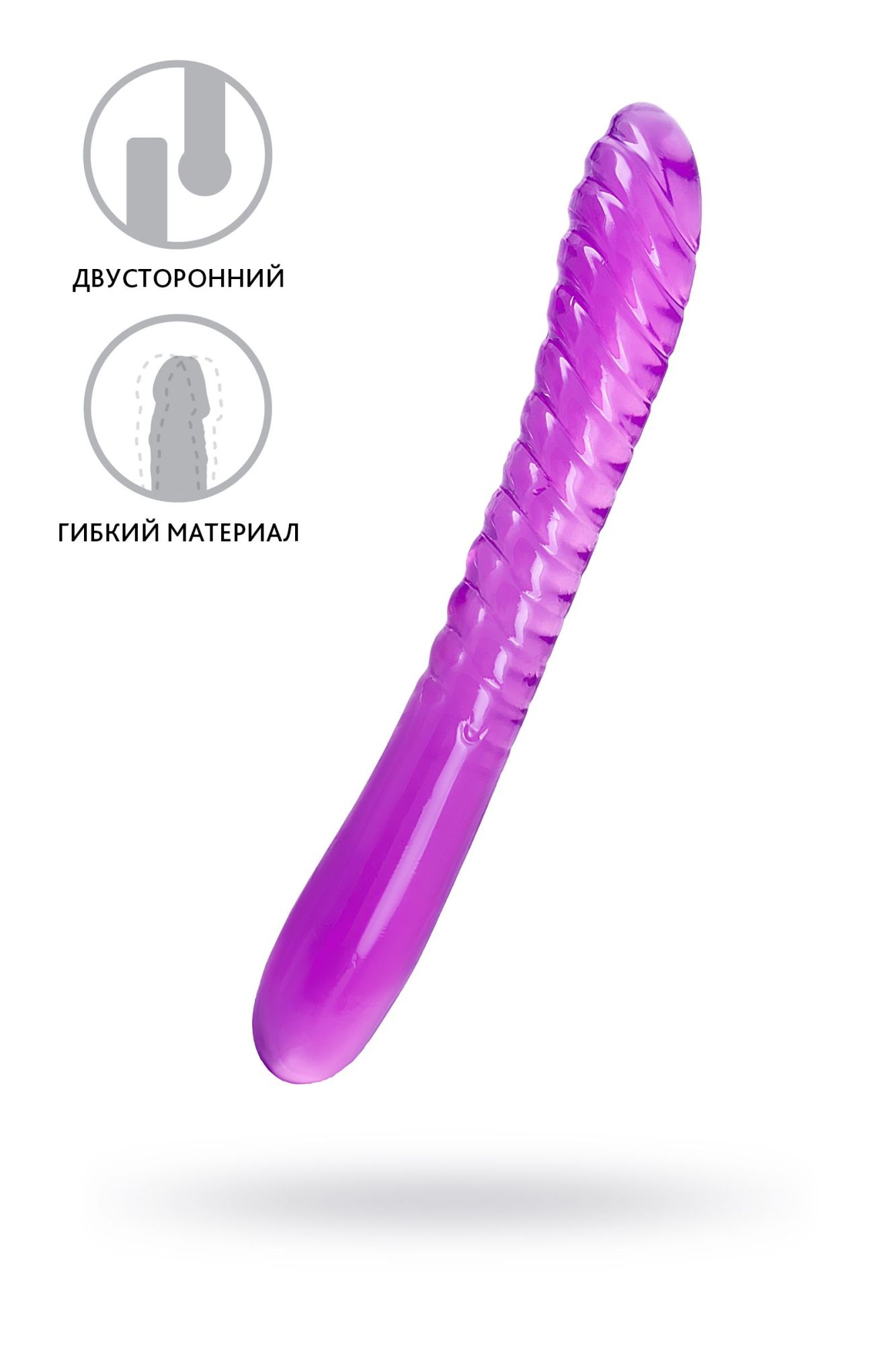 двусторонний фаллоимитатор a-toys by toyfa frica, tpe, фиолетовый, 23 см в Мурманске