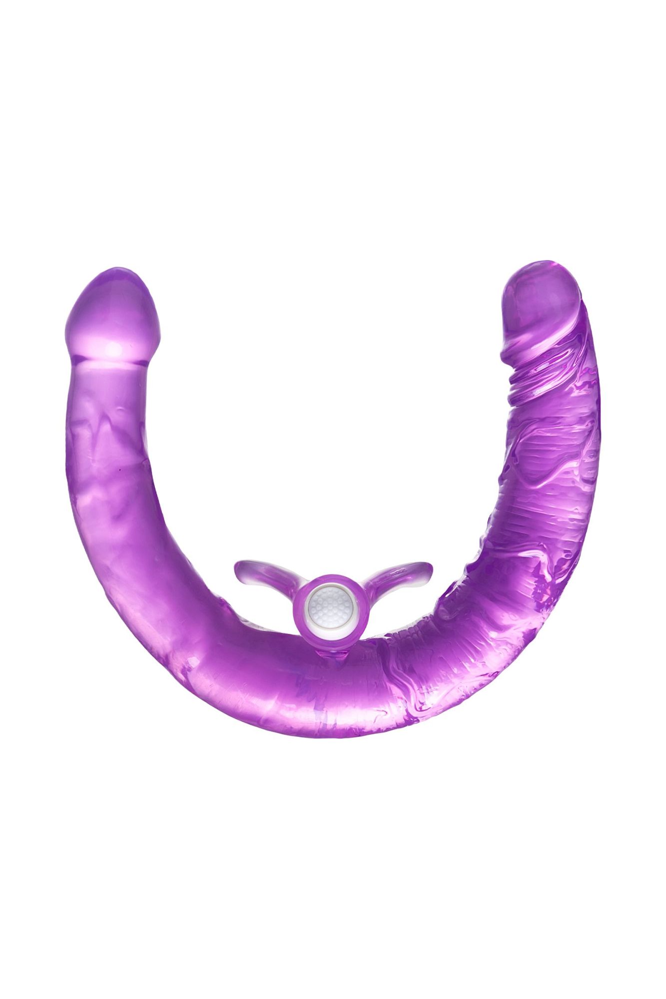 фаллоимитатор двусторонний с вибропулей toyfa double dildo with vibro bullet, tpr, фиолетовый, 35 см в Мурманске