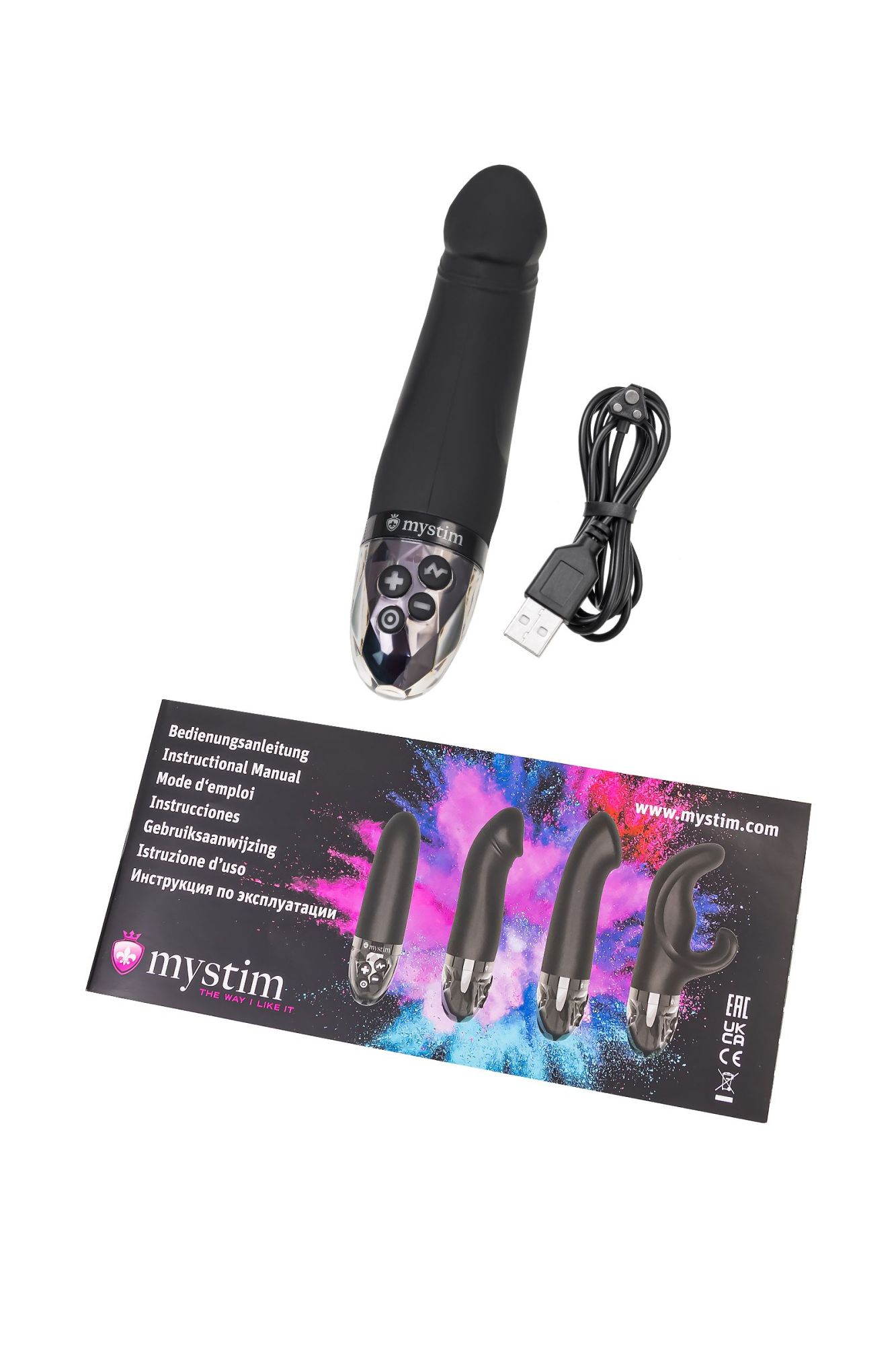 вибратор mystim real deal neal с электростимуляцией, силикон, черный, 16,5 см в Мурманске
