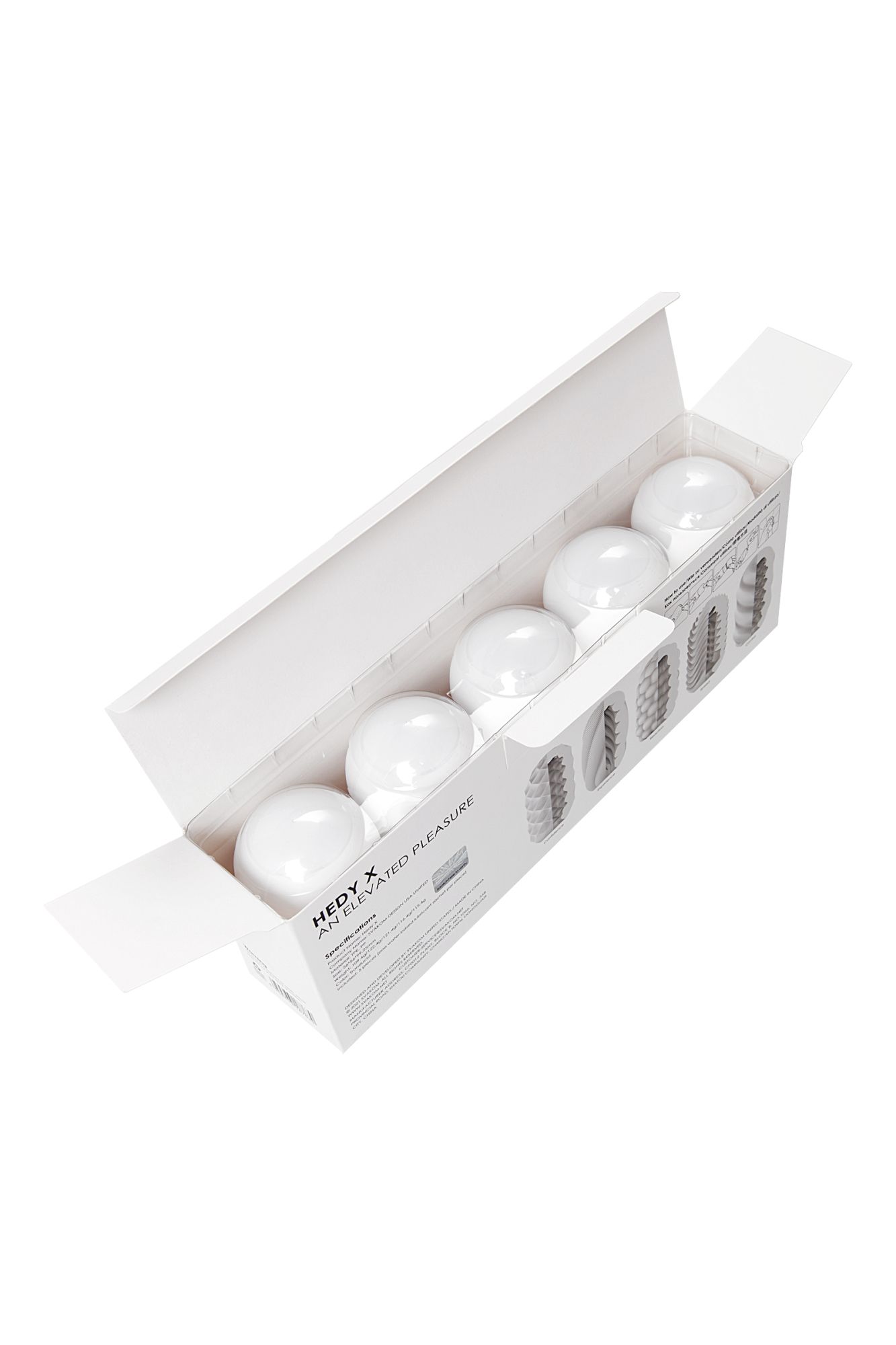 набор мастурбаторов нереалистичных svakom hedy x5 mixed (5 шт.), tpe, белый, 9 см в Мурманске