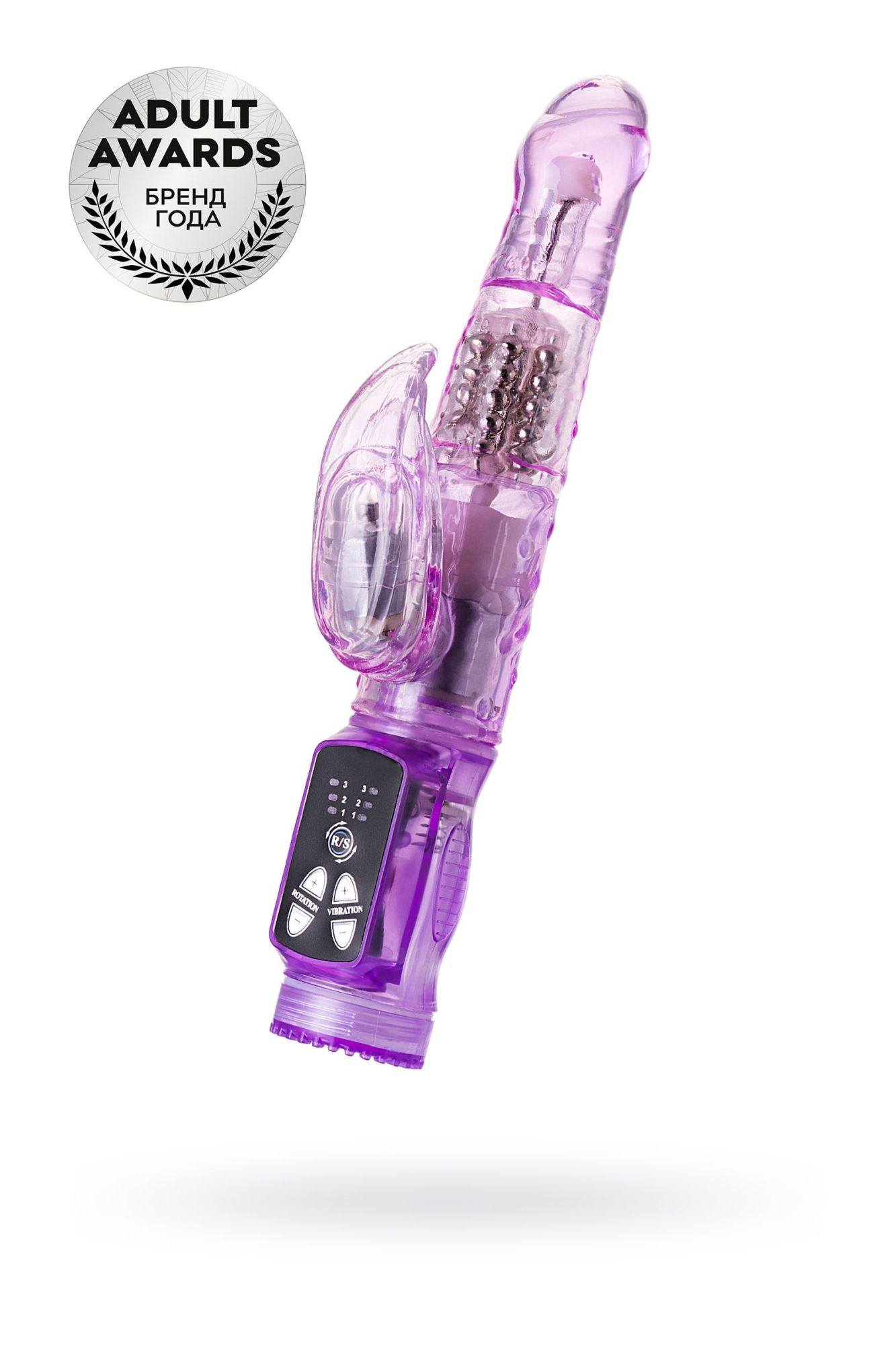 вибратор с клиторальным стимулятором a-toys by toyfa high-tech fantasy, tpe, фиолетовый, 22 см в Мурманске
