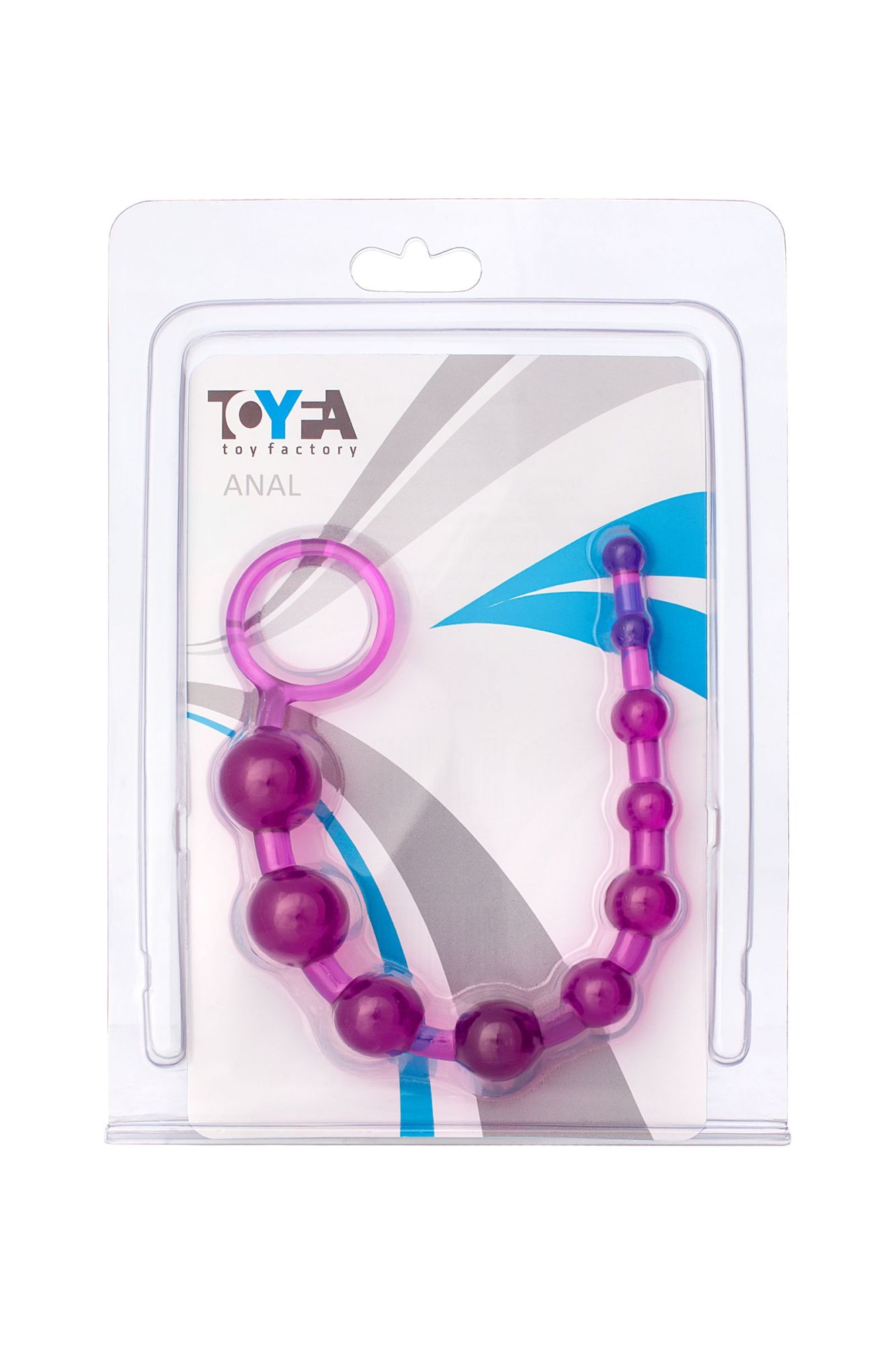 анальная цепочка toyfa, pvc, фиолетовый, 30 см в Мурманске