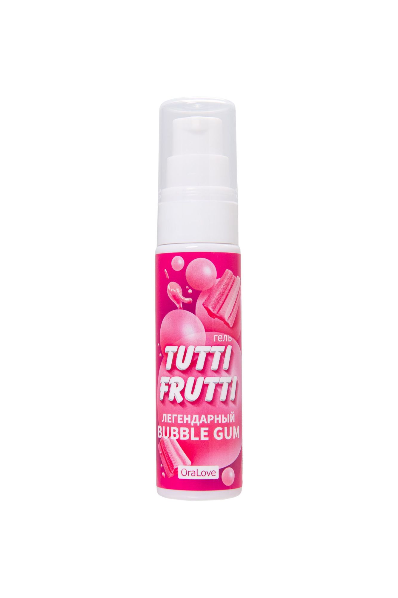 съедобная гель-смазка tutti-frutti для орального секса со вкусом bubble gum, 30 гр в Мурманске