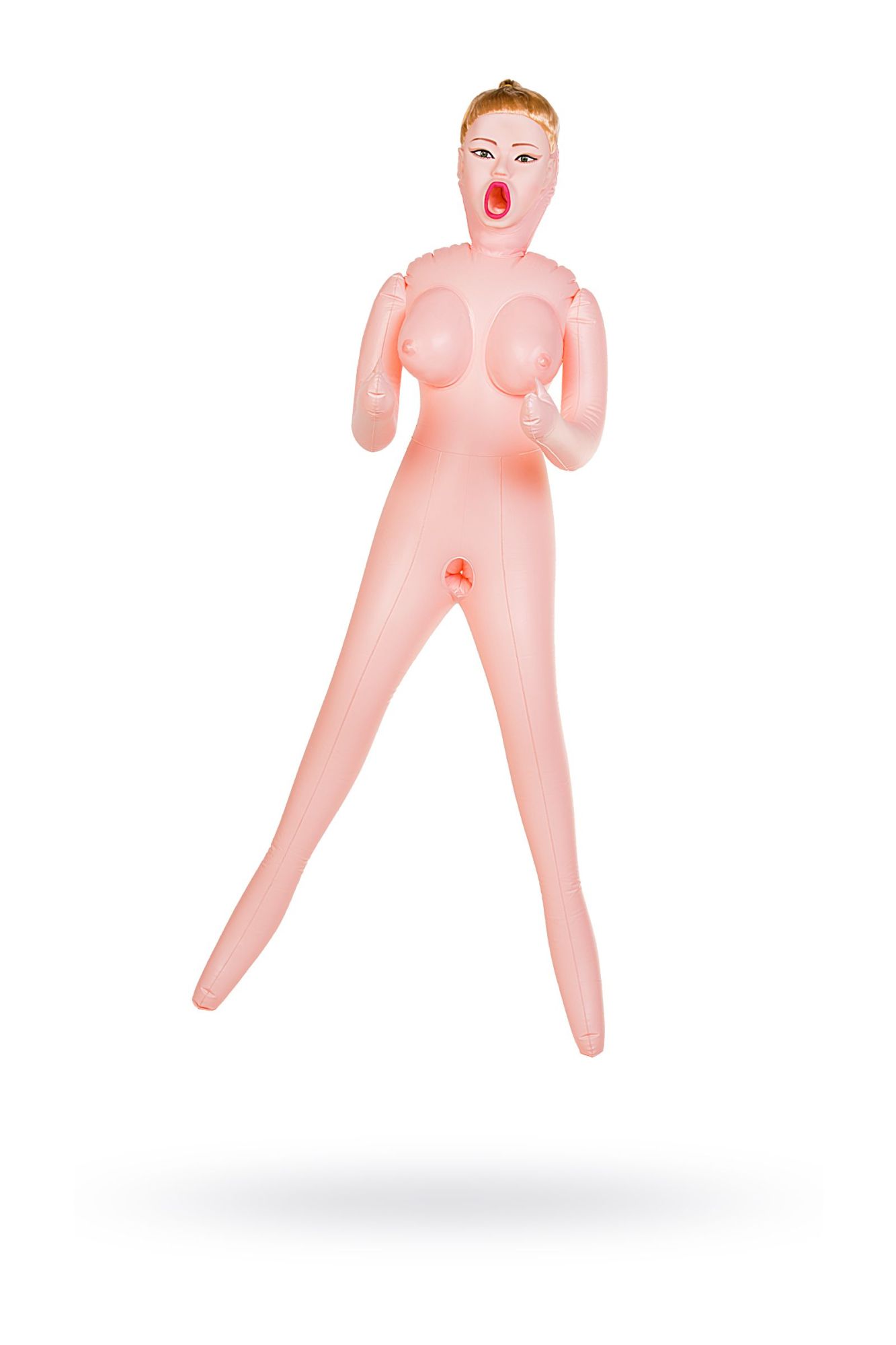 кукла надувная dolls-x by toyfa hannah, блондинка, с тремя отверстиями, кибер вставка: вагина в Мурманске