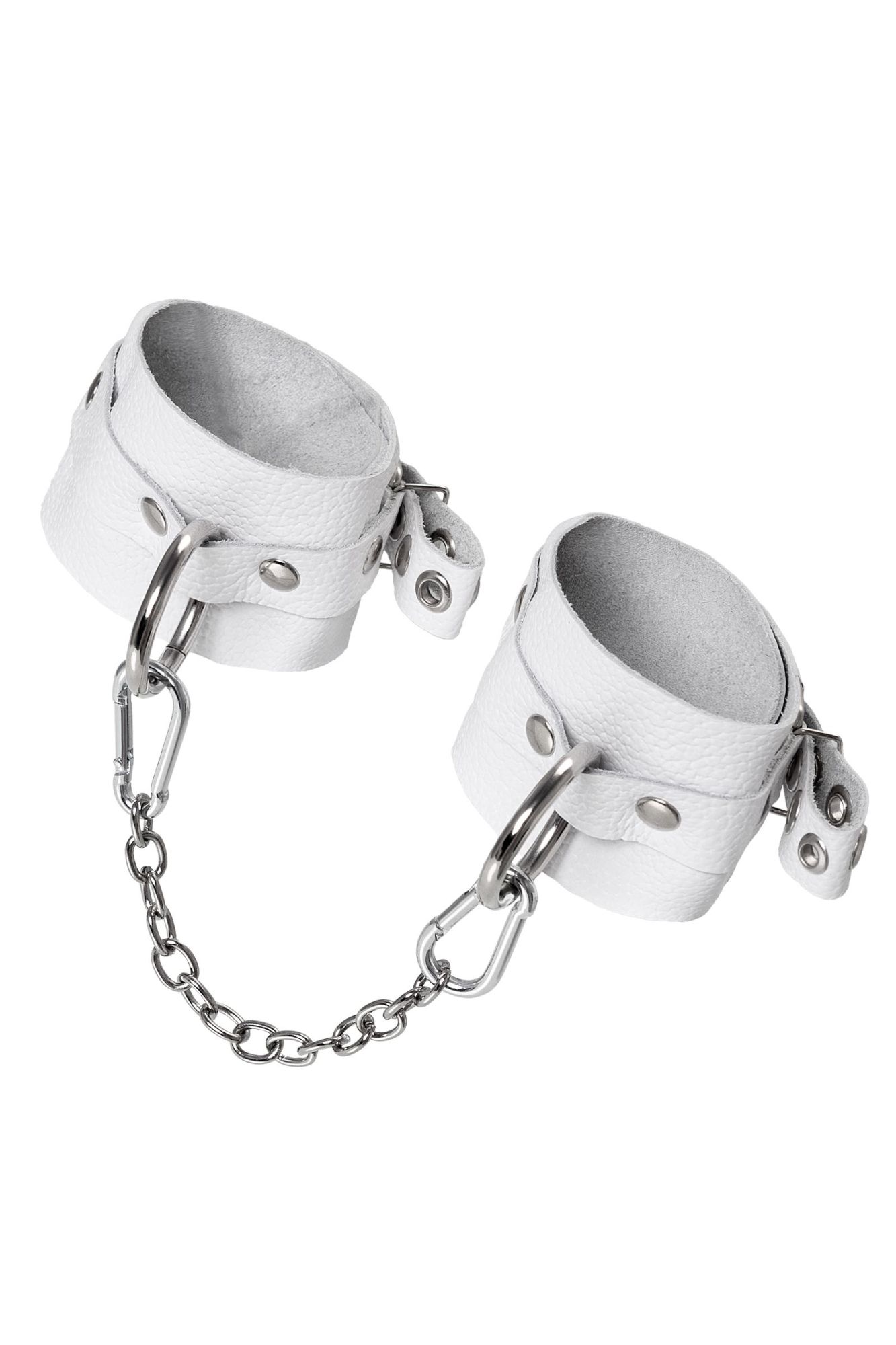 оковы pecado bdsm, мягкие с люверсами, натуральная кожа, белые в Мурманске