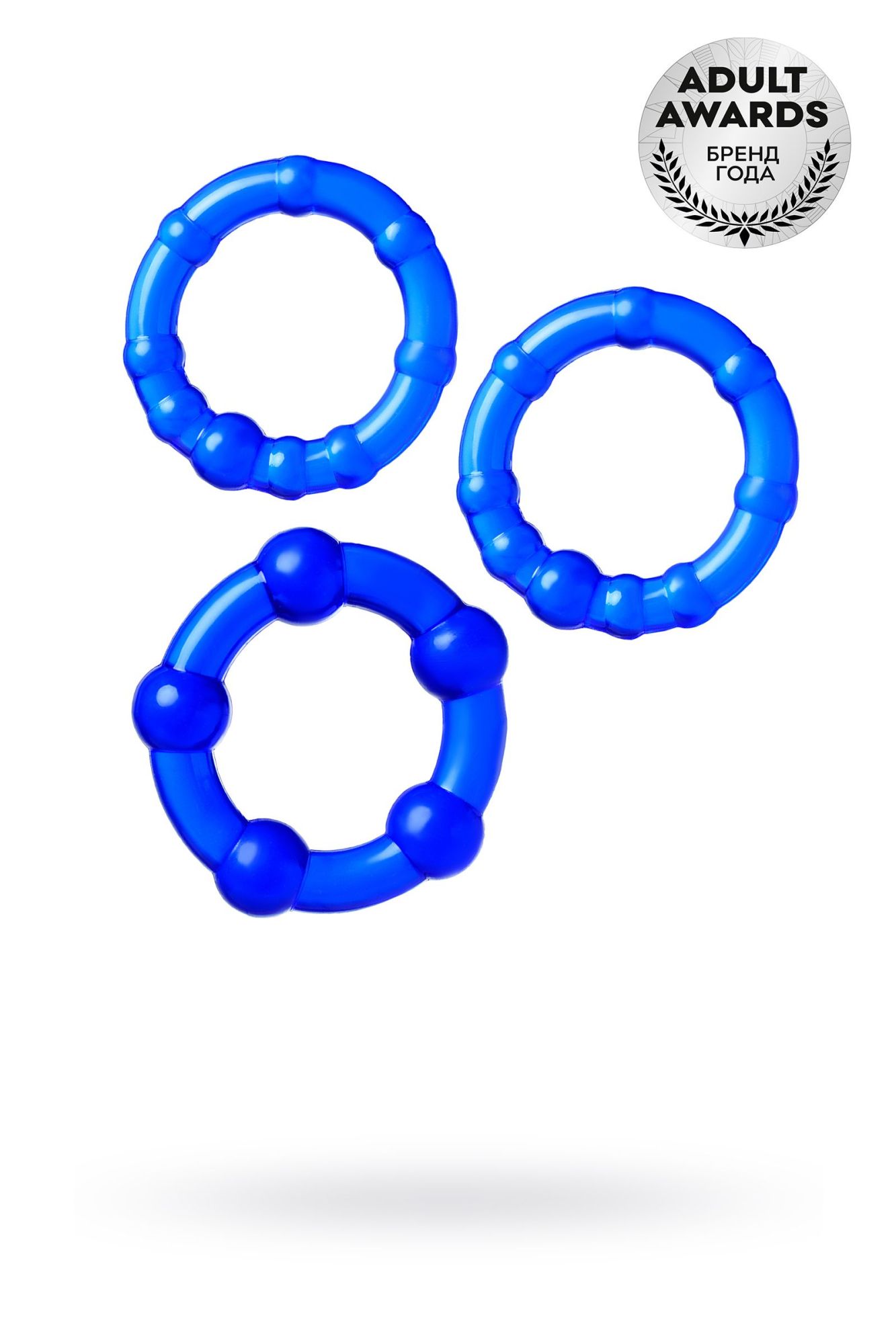 набор колец toyfa a-toys, tpe, синий, ø 3,5/3/2 см в Мурманске
