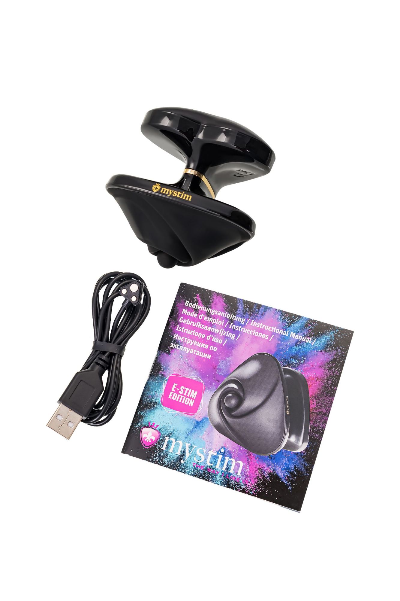 вибратор mystim heart ́s desire с электростимуляцией, силикон, черный, 6,7 см в Мурманске