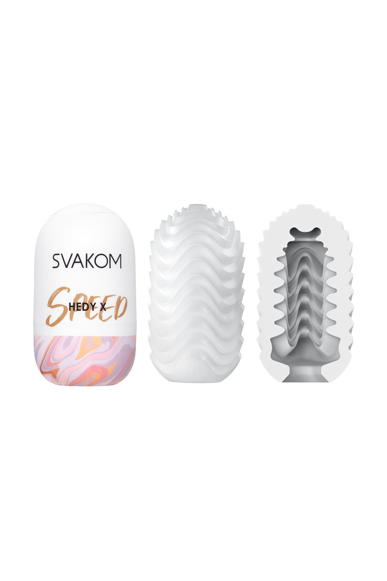 набор мастурбаторов нереалистичных svakom hedy x5 mixed (5 шт.), tpe, белый, 9 см в Мурманске