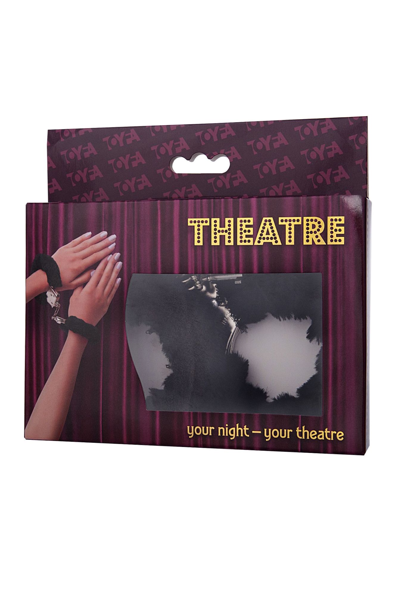 наручники toyfa theatre, меховые, черные, 28 см в Мурманске
