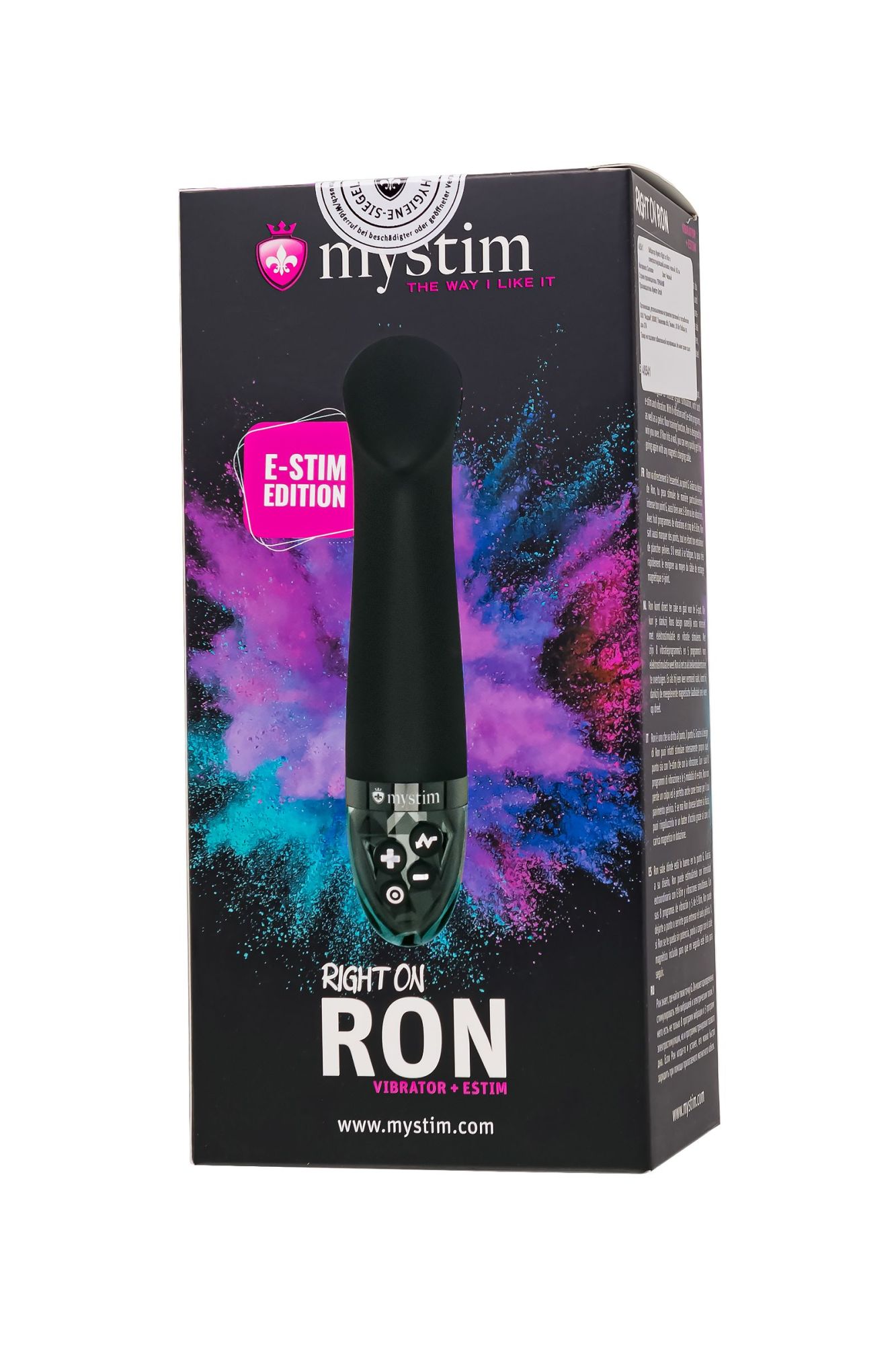вибратор mystim right on ron с электростимуляцией,силикон, черный, 16,5 см в Мурманске