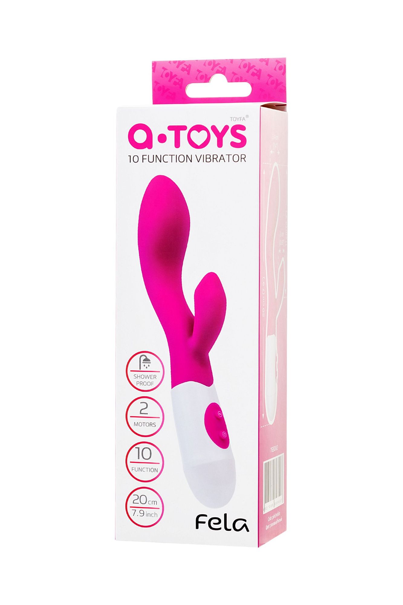 вибратор с клиторальным стимулятором toyfa a-toys fela, силикон, розовый, 20,5 см в Мурманске